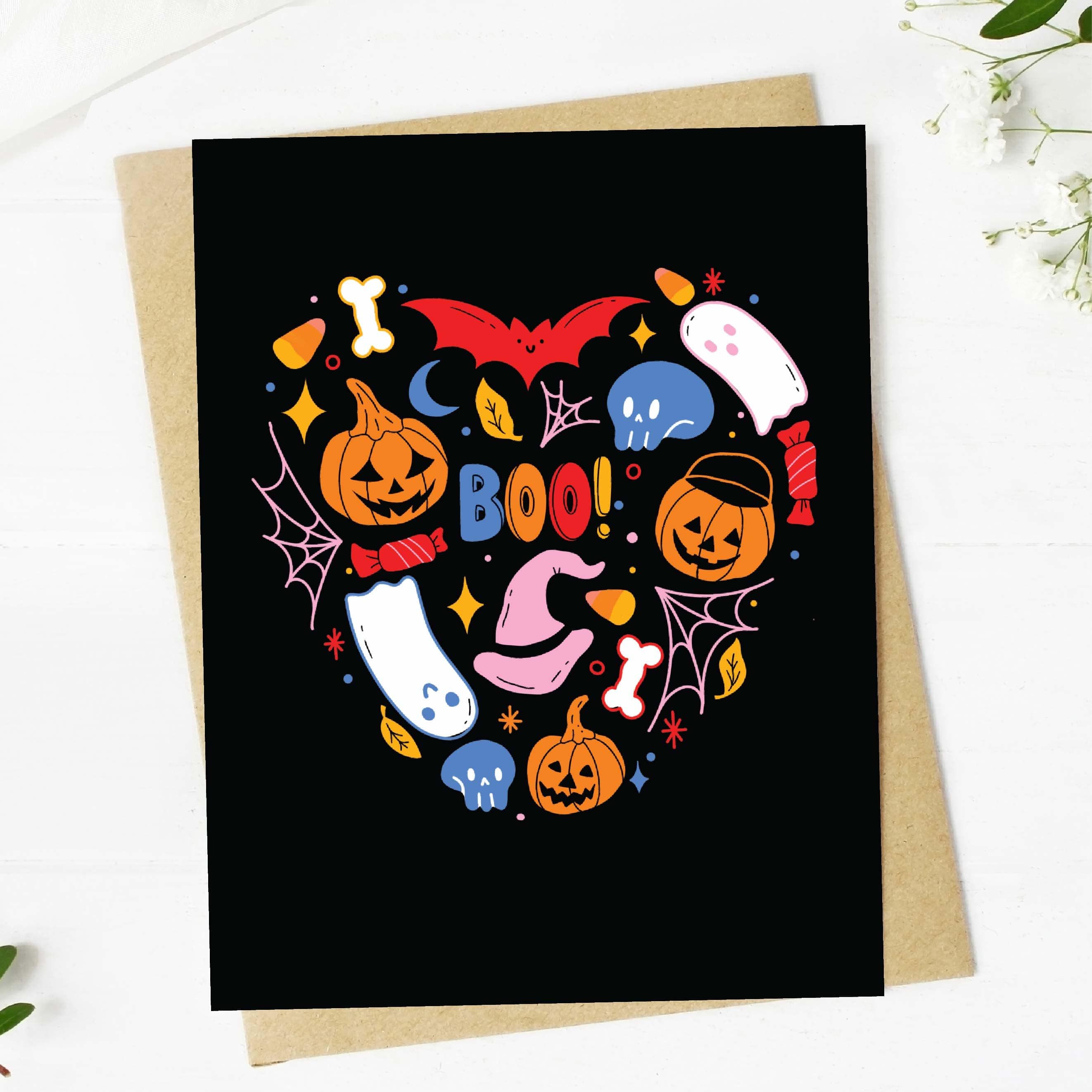  Boo! Halloween Icons Heart Card、mySite、elrpsem3k