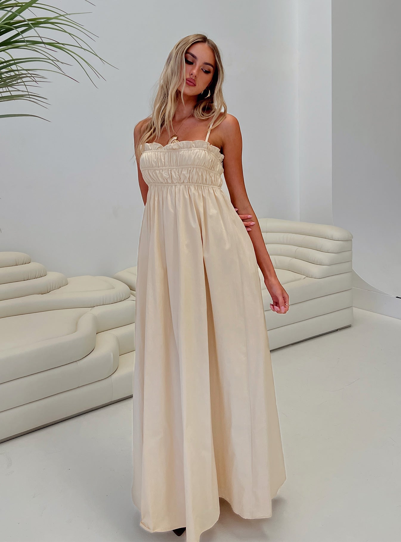 Love All Around Maxi Dress Cream、mySite、solidvoid