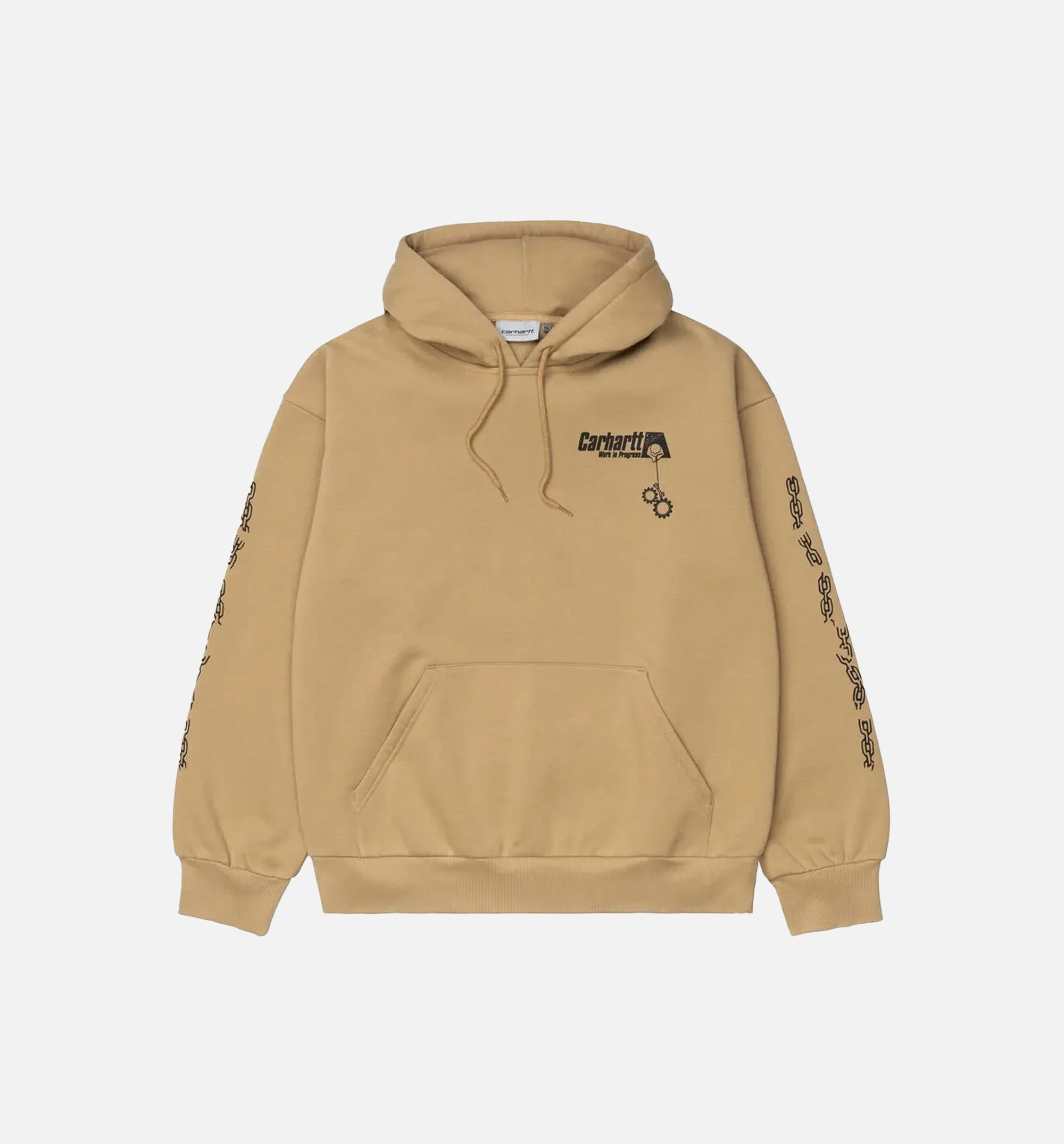 Hooded Scramble Sweatshirt Mens Hoodie - Beige、mySite、i-lightchina
