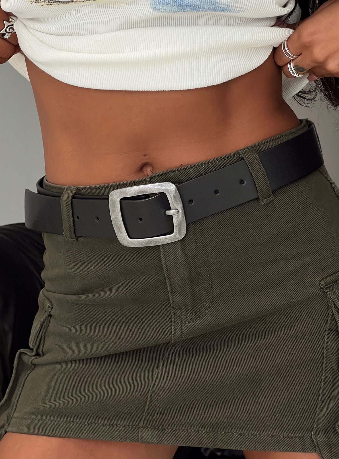 So American Belt Black / Silver、mySite、solidvoid