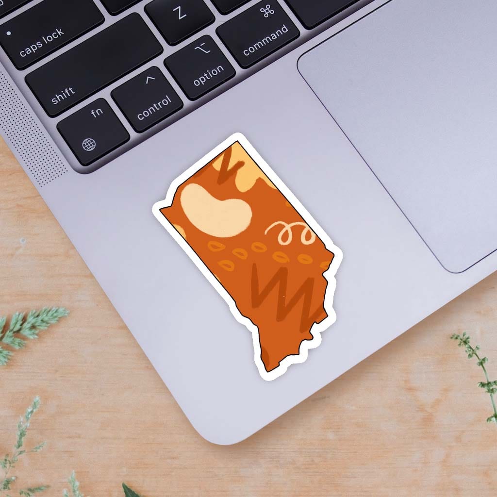  Indiana Orange Abstract Sticker、mySite、ghnorth
