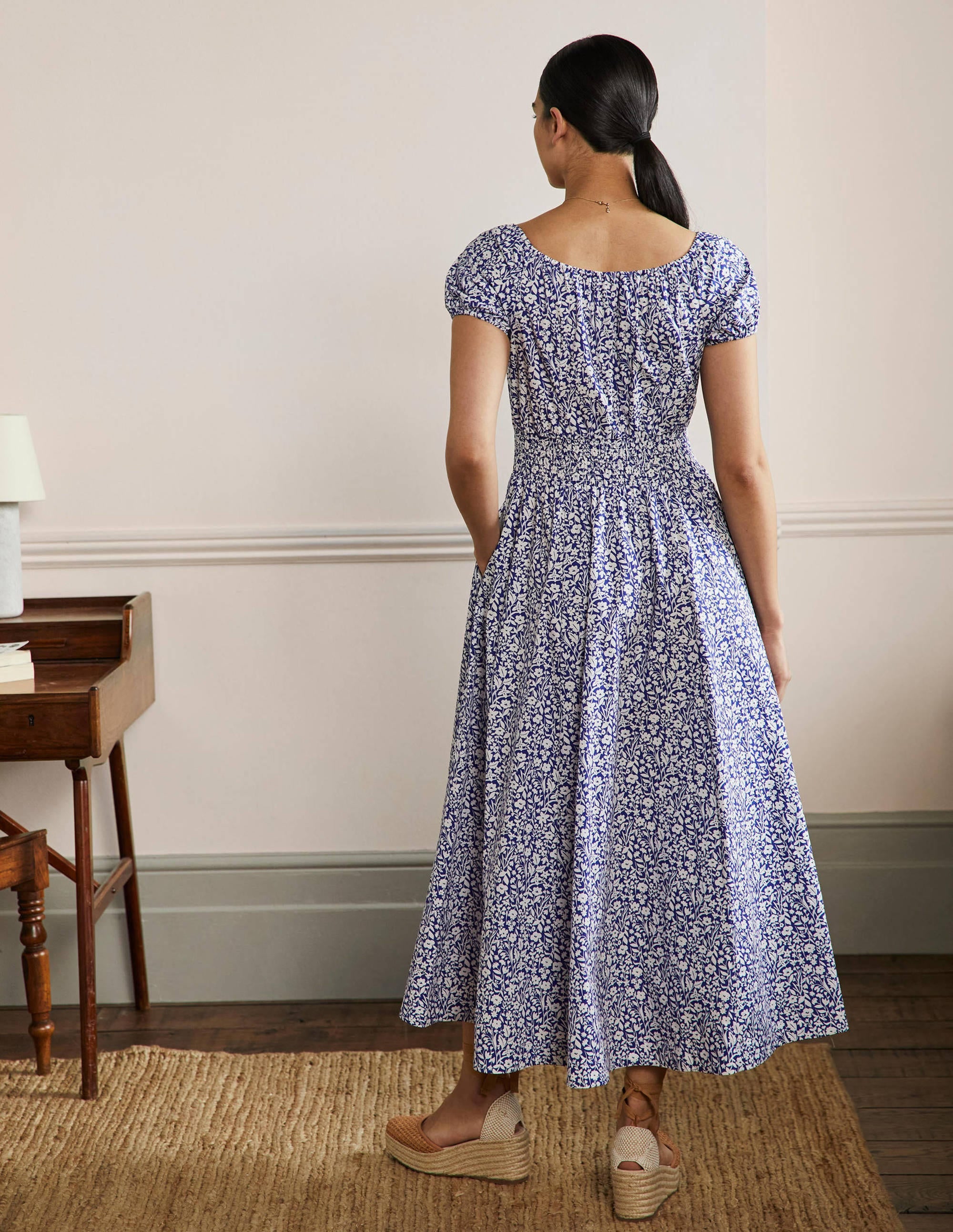  Scoop Neck Maxi Dress-Blue Floral、mySite、ashleygrahame