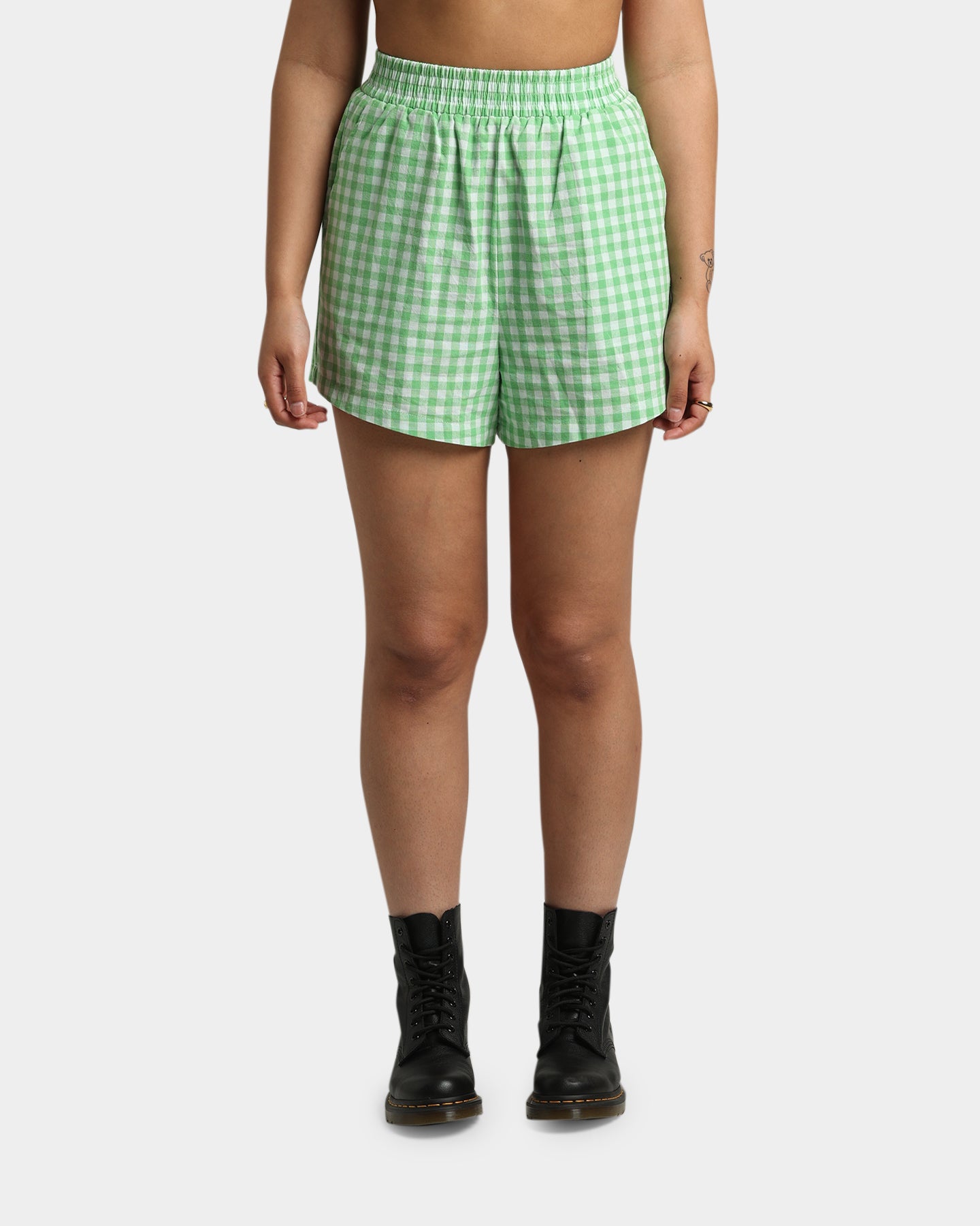 EN ES Women's Edge Shorts Gingham Aurora、mySite、zt4zffjzw