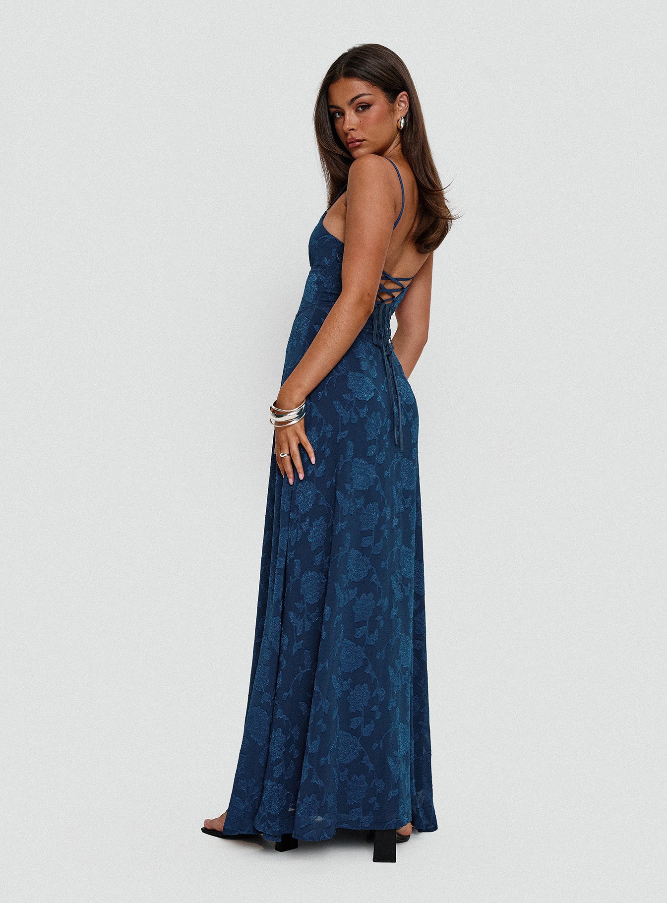 South Of France Maxi Dress Navy、mySite、solidvoid