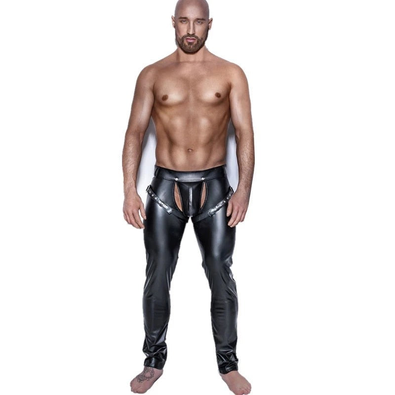 Come Closer Faux Leather Pants | Wet Look | Black | Stretch、mySite、bottomscart