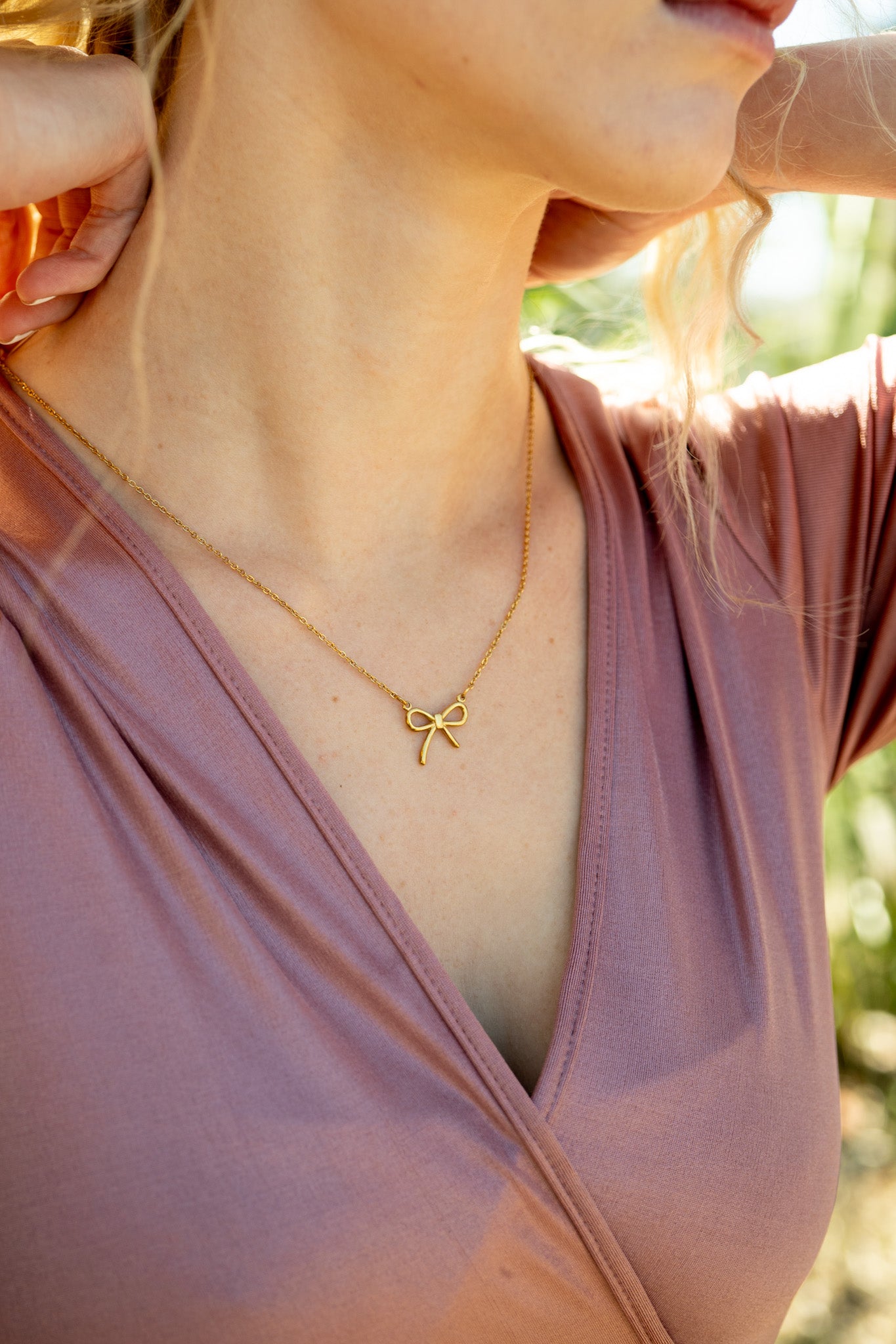 18K Gold PVD Stainless Steel Bow Connector Charm / PDL0142、mySite、dreamappss