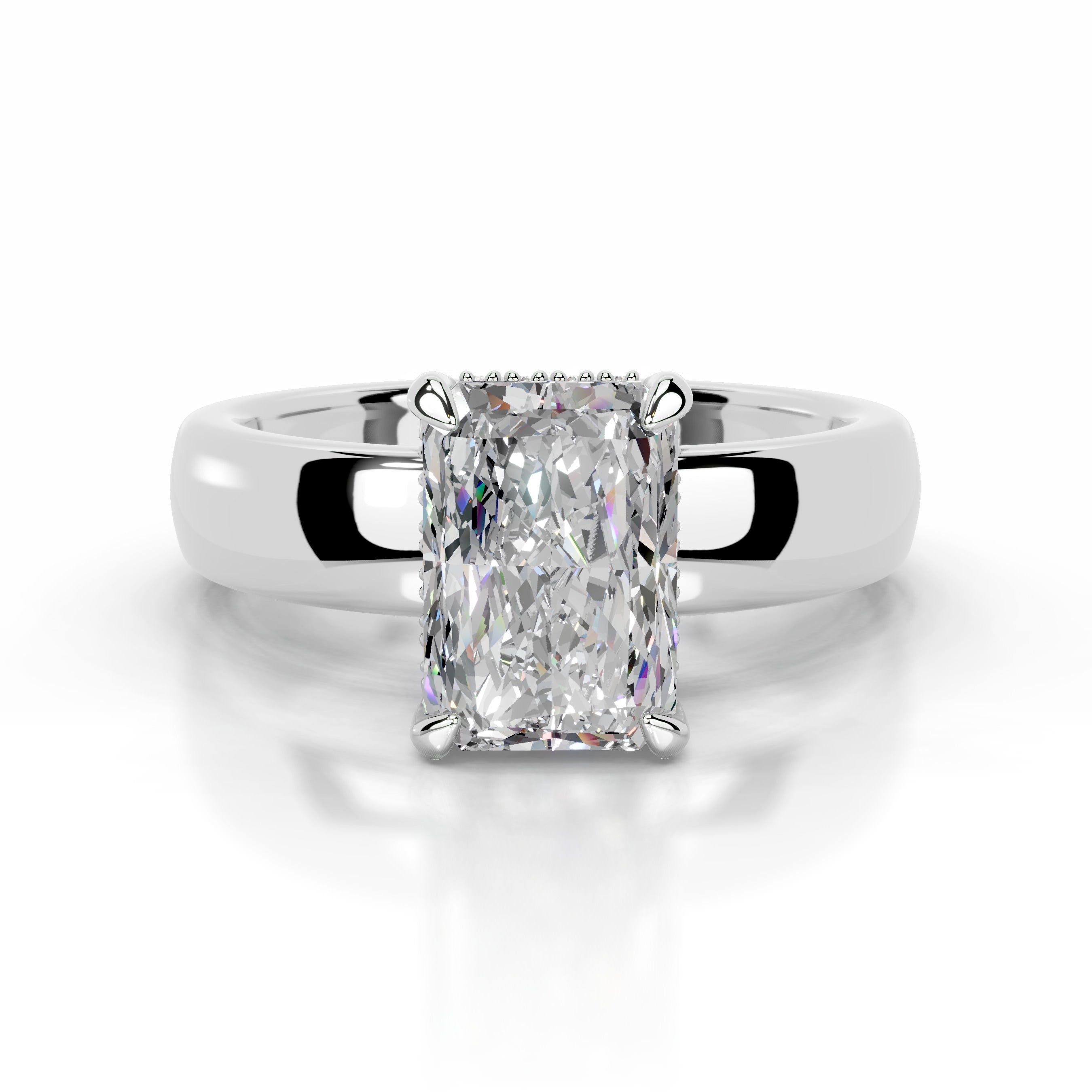 Lux Moissanite & Diamond Ring - 18K White Gold、mySite、hinf8tx79