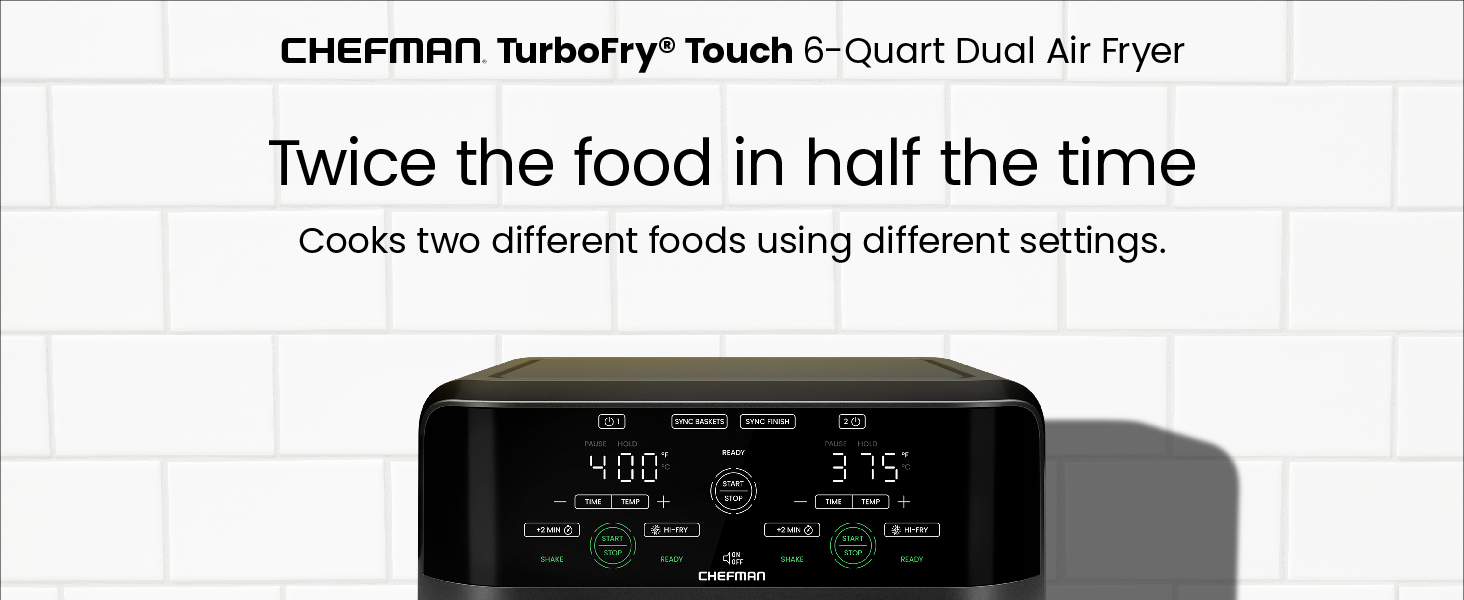 Twice the food in half the time