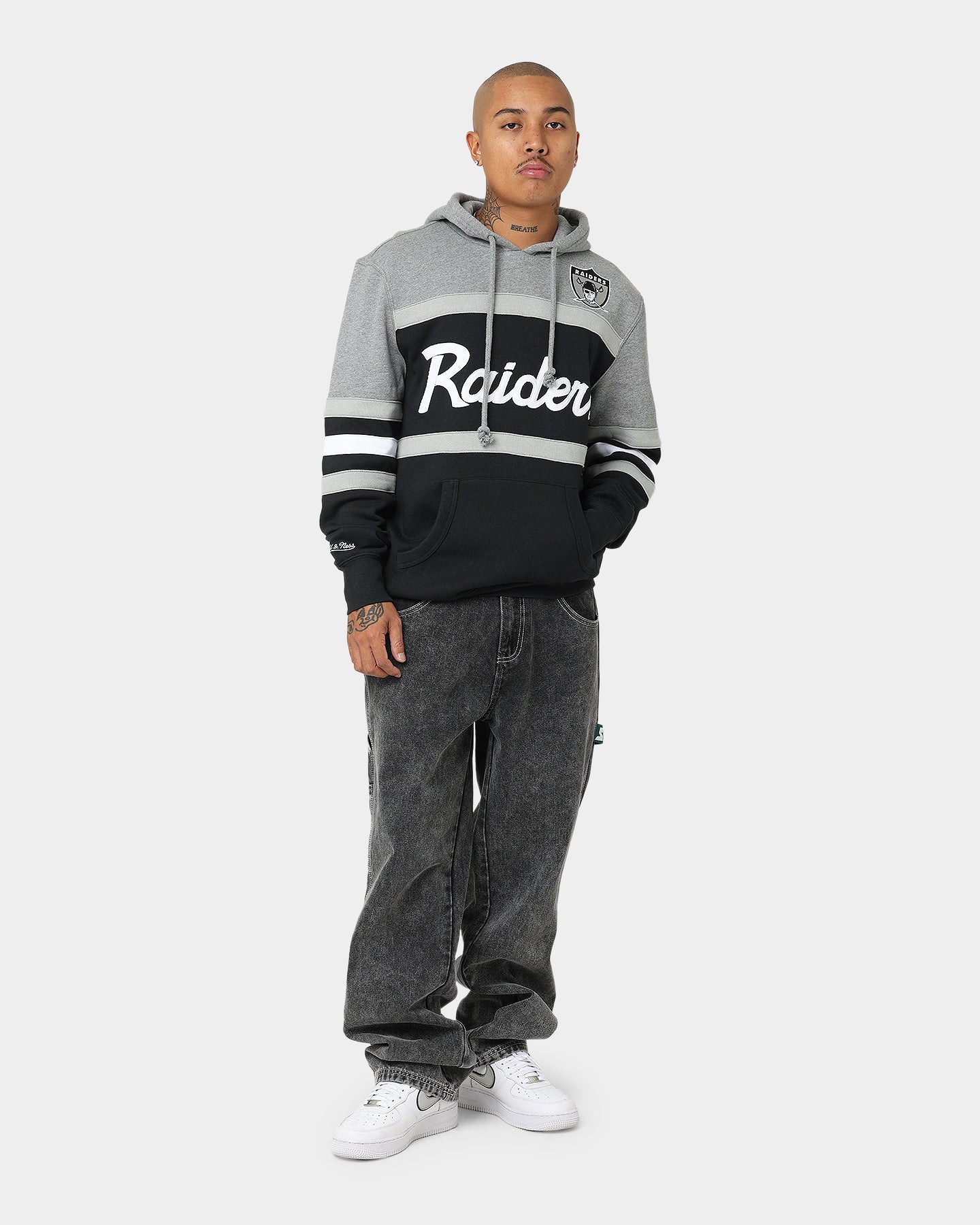 Mitchell & Ness Las Vegas Raiders Head Coach Hoodie Black/Grey、mySite、zt4zffjzw