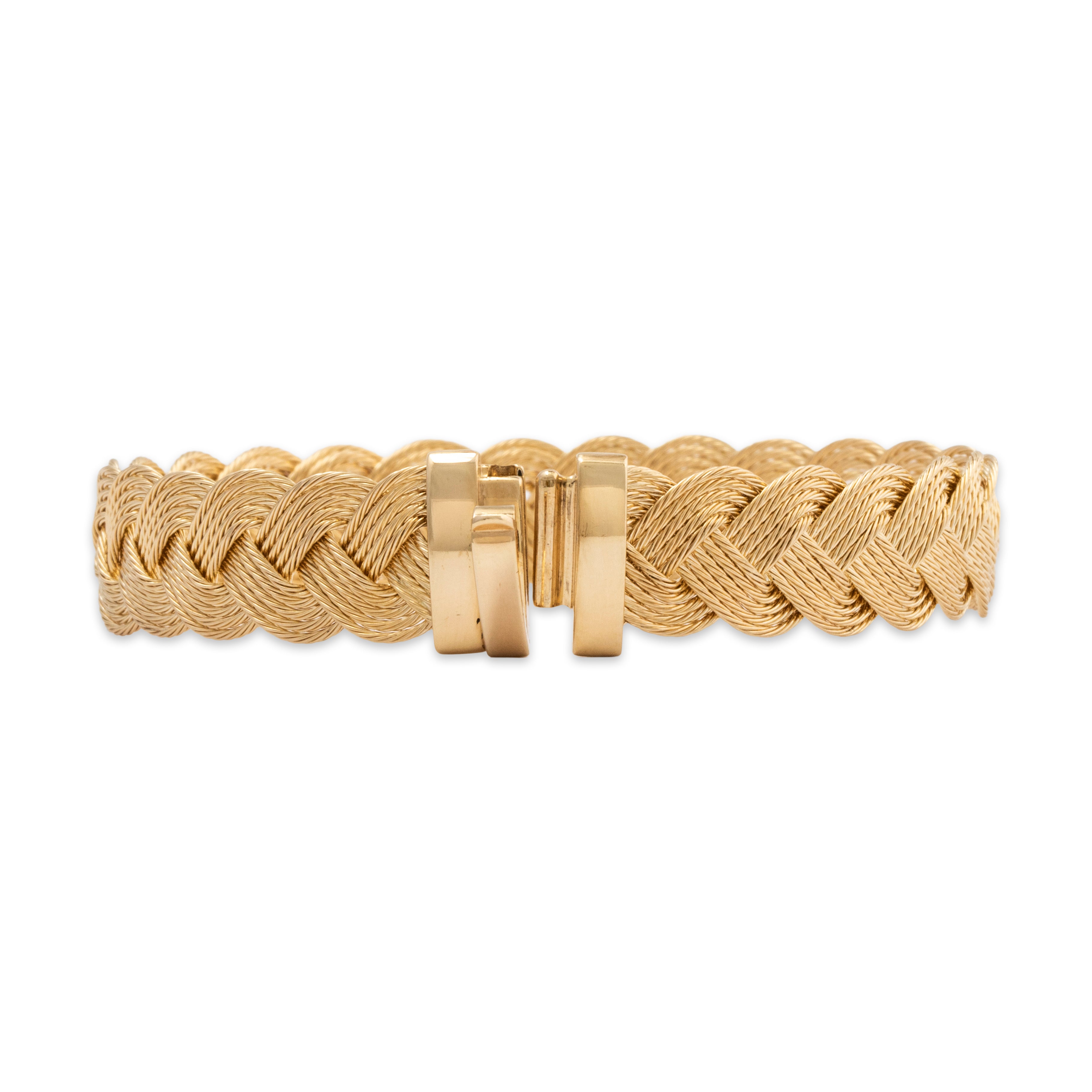 Vintage 14k Yellow Gold Nautical Style Braid Bracelet 6、mySite、hinf8tx79