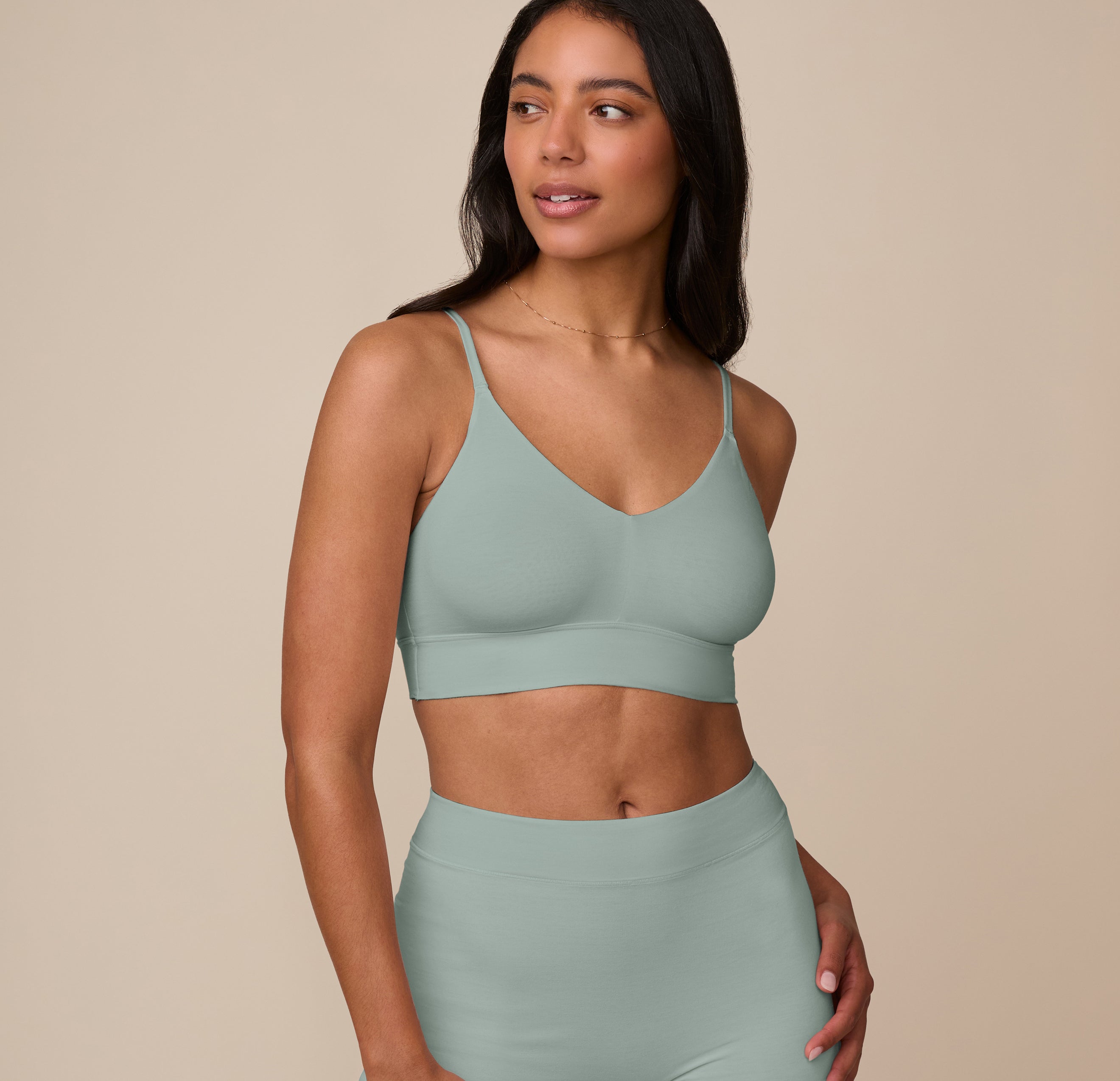 Cloud Cotton Triangle Bralette - Seaglass、mySite、bengalsvssteelers