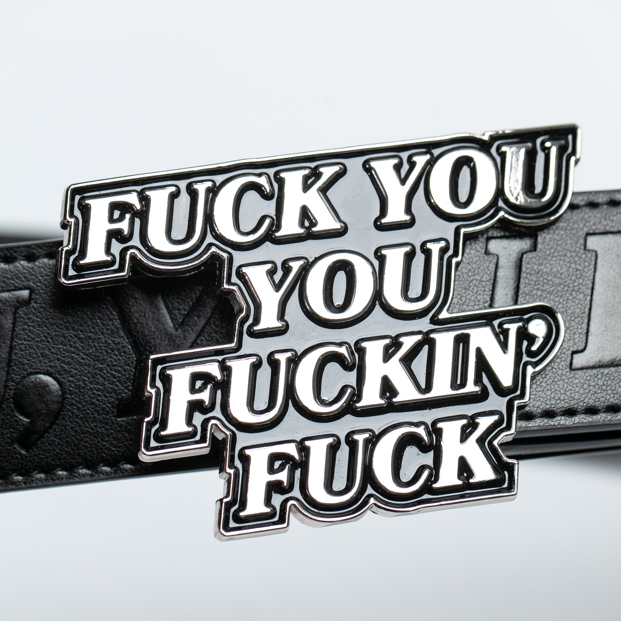  Fuckin Fuck Leather Belt (Black)、mySite、merchandisen