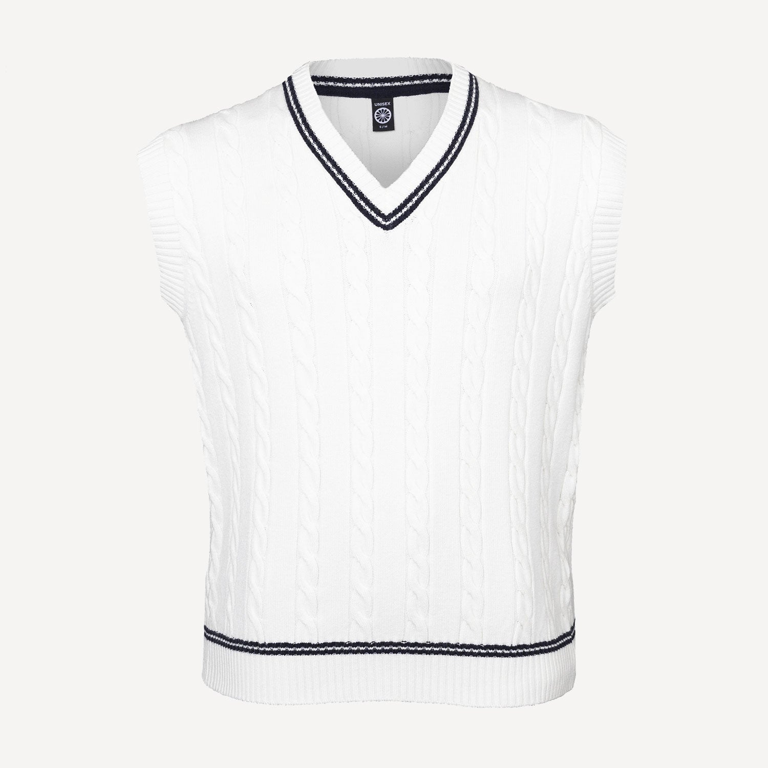 The Indian Maharadja Sleeveless Cable Knit Tennis Vest (Unisex)