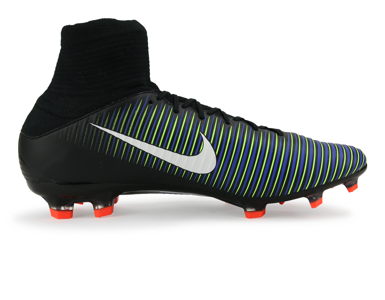 Nike Men's Mercurial Veloce III DF FG Black/White/Electric Green、mySite、noshort