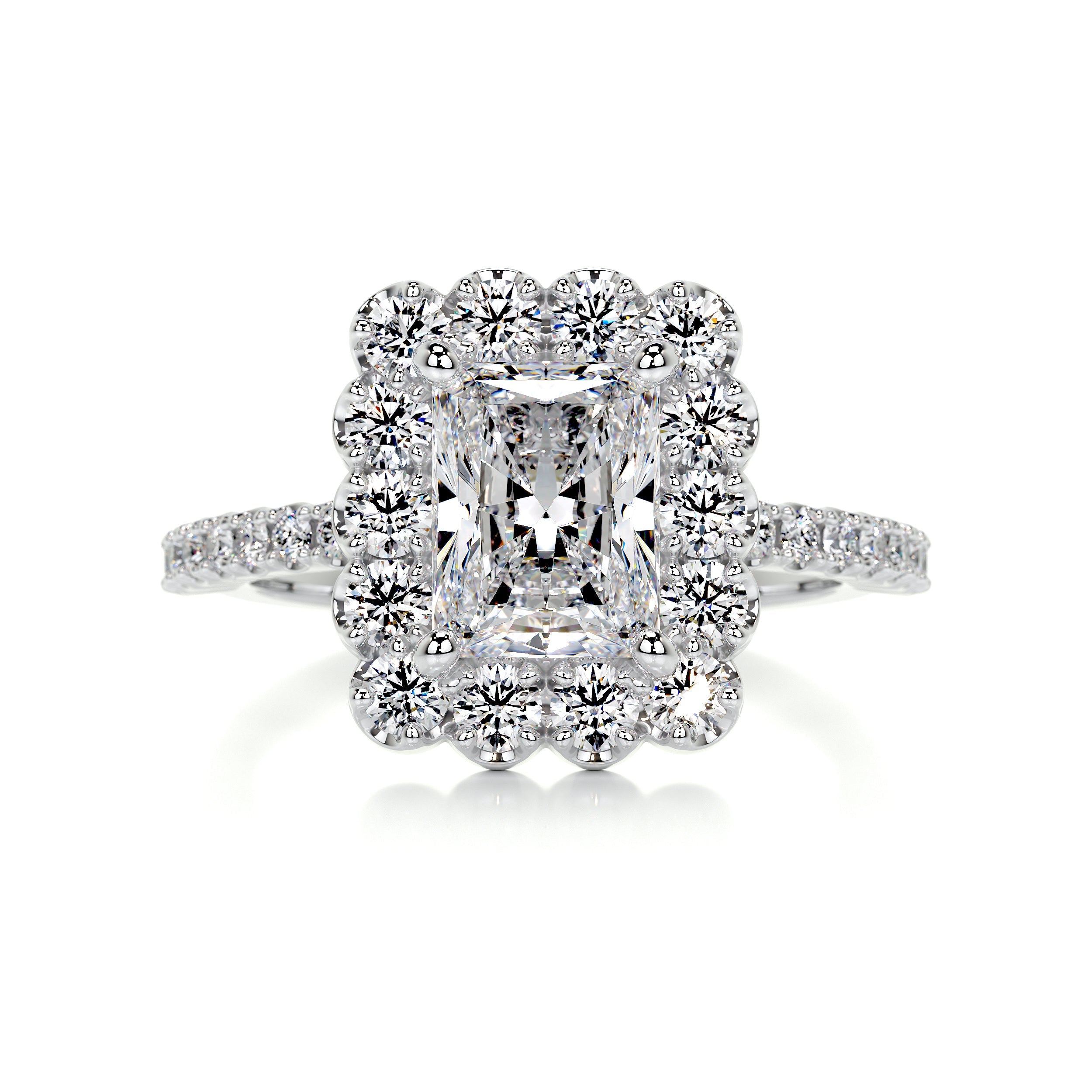 Abby Moissanite & Diamond Ring -14K White Gold (RTS)、mySite、hinf8tx79