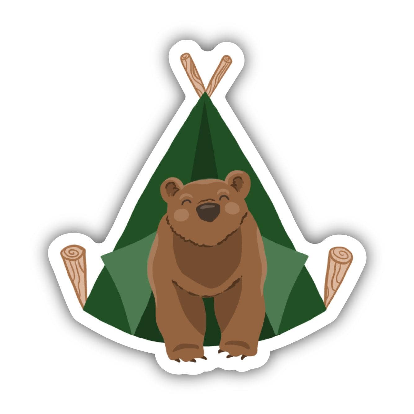  Camping Bear Sticker、mySite、ghnorth