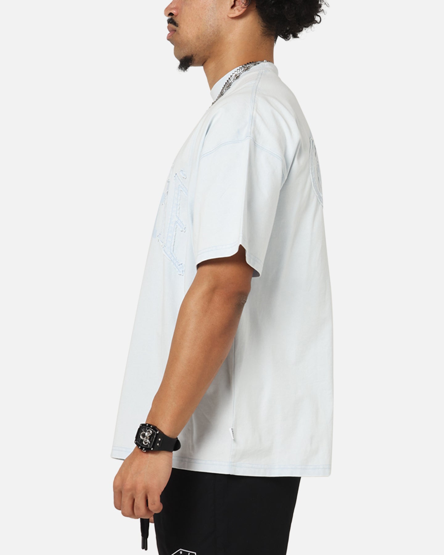 Carre Con Star Oversized T-Shirt Baby Blue、mySite、zt4zffjzw