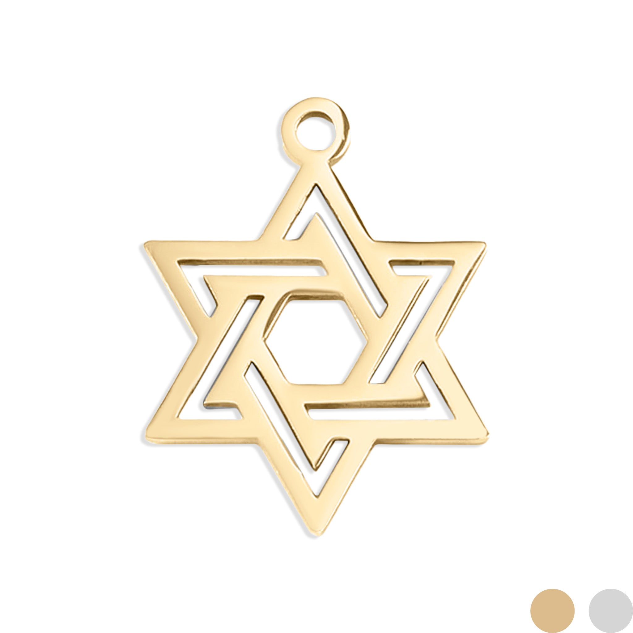 18K Gold PVD Stainless Steel Star of David Charm / PDL0081、mySite、dreamappss