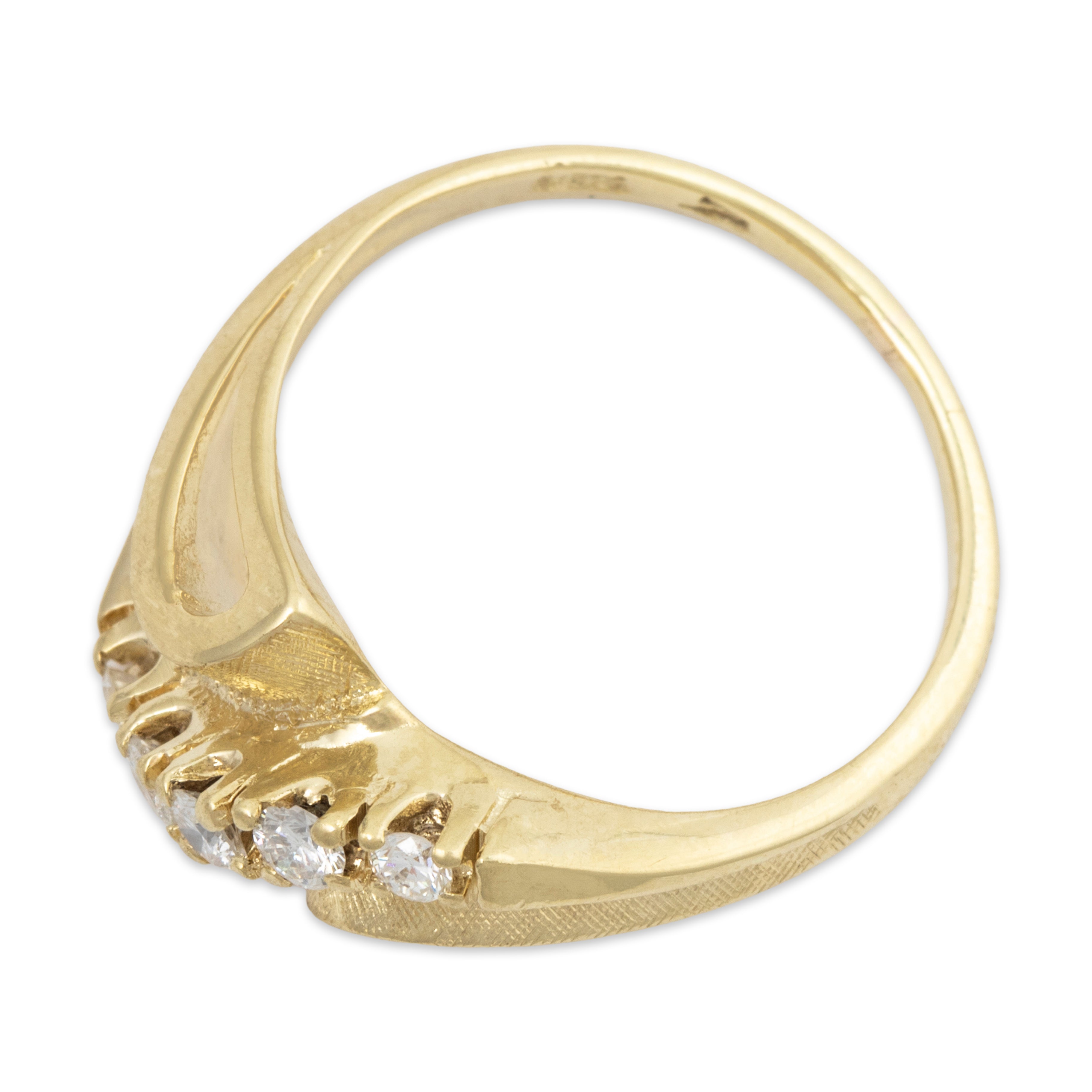 Vintage 14k Yellow Gold .234cttw Diamond Chic Ring 5.75、mySite、hinf8tx79