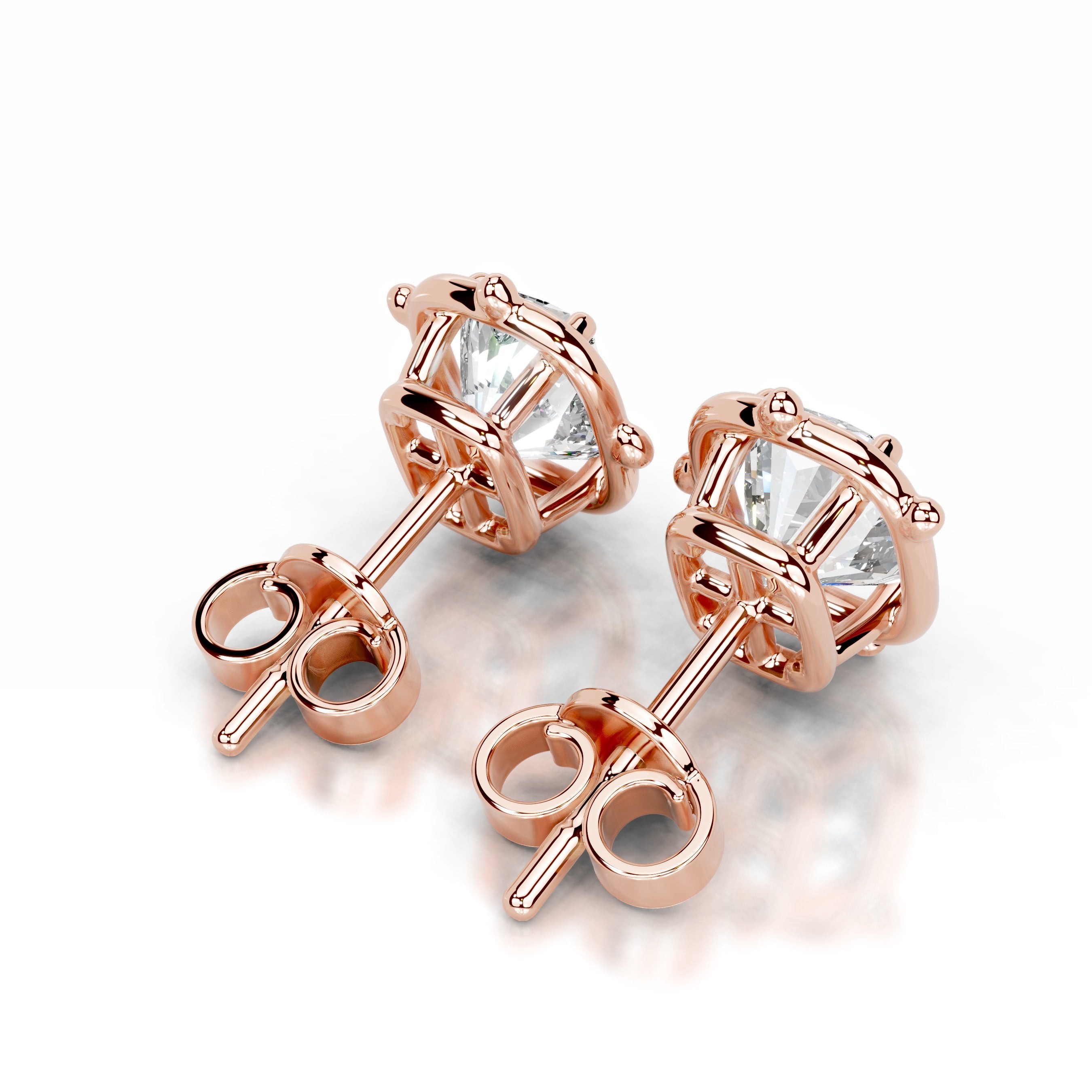 Rooted in Love Lab Grown Diamond Earrings - 14K Rose Gold、mySite、hinf8tx79