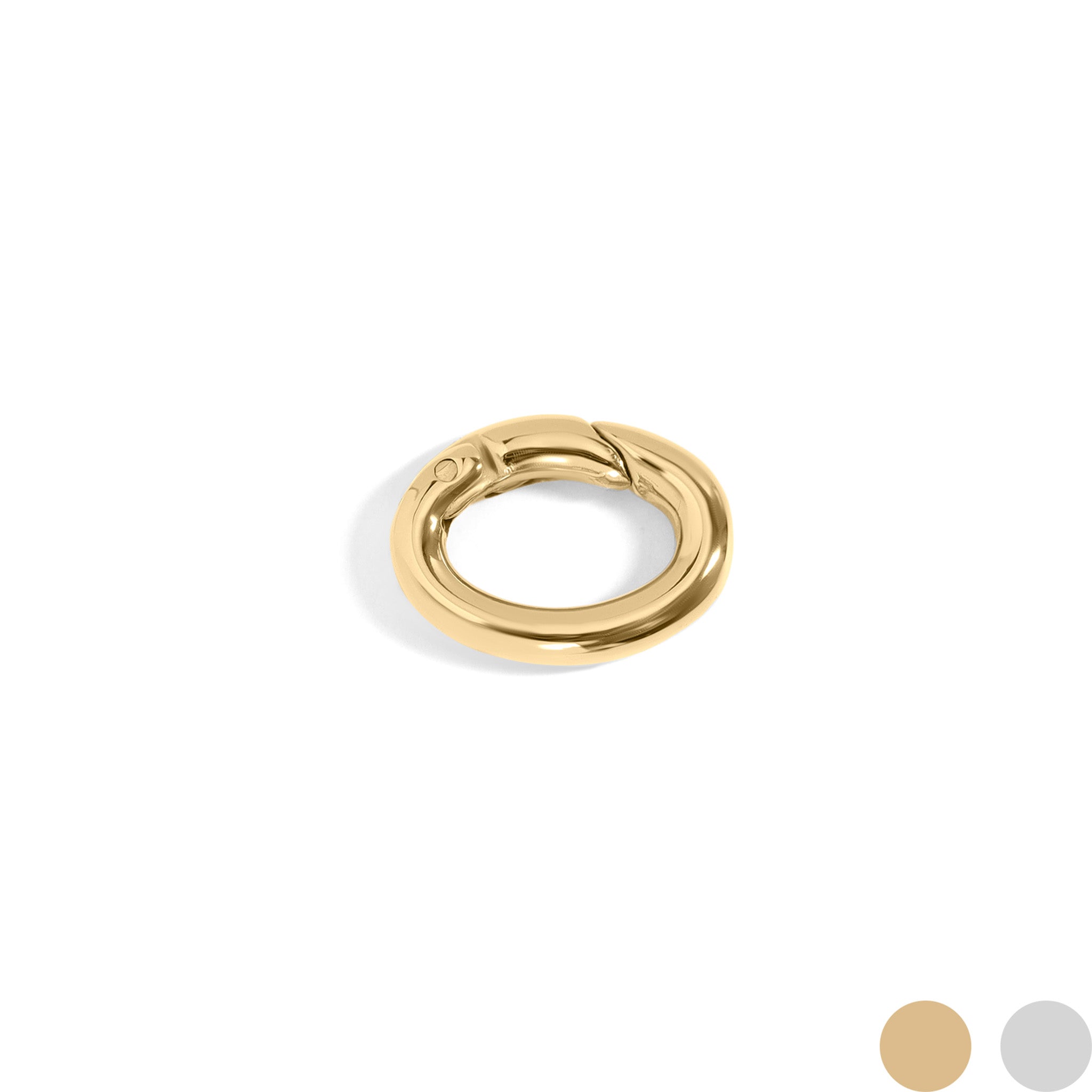 18K Gold PVD Stainless Steel Rounded Oval Carabiner / ENC0037、mySite、dreamappss