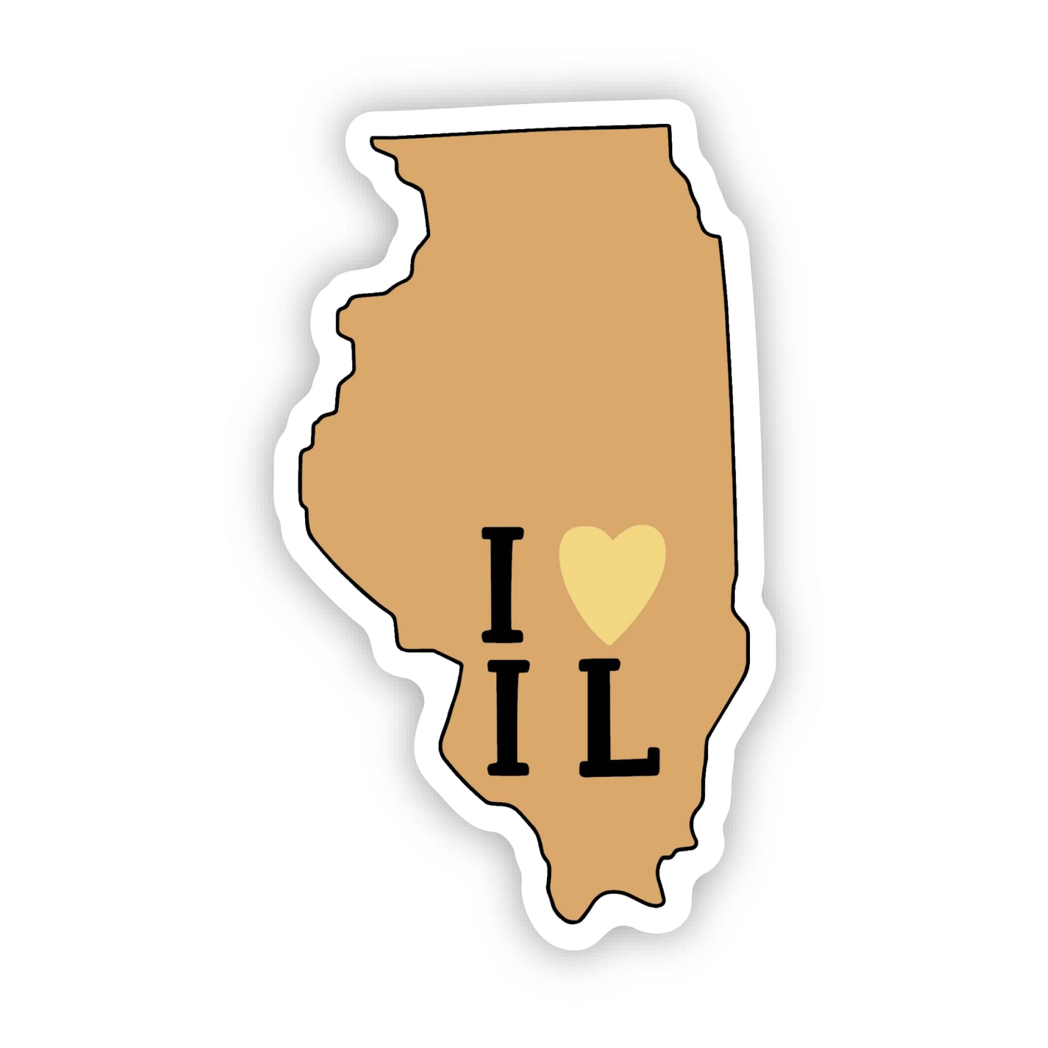  I Love Illinois Sticker、mySite、ghnorth