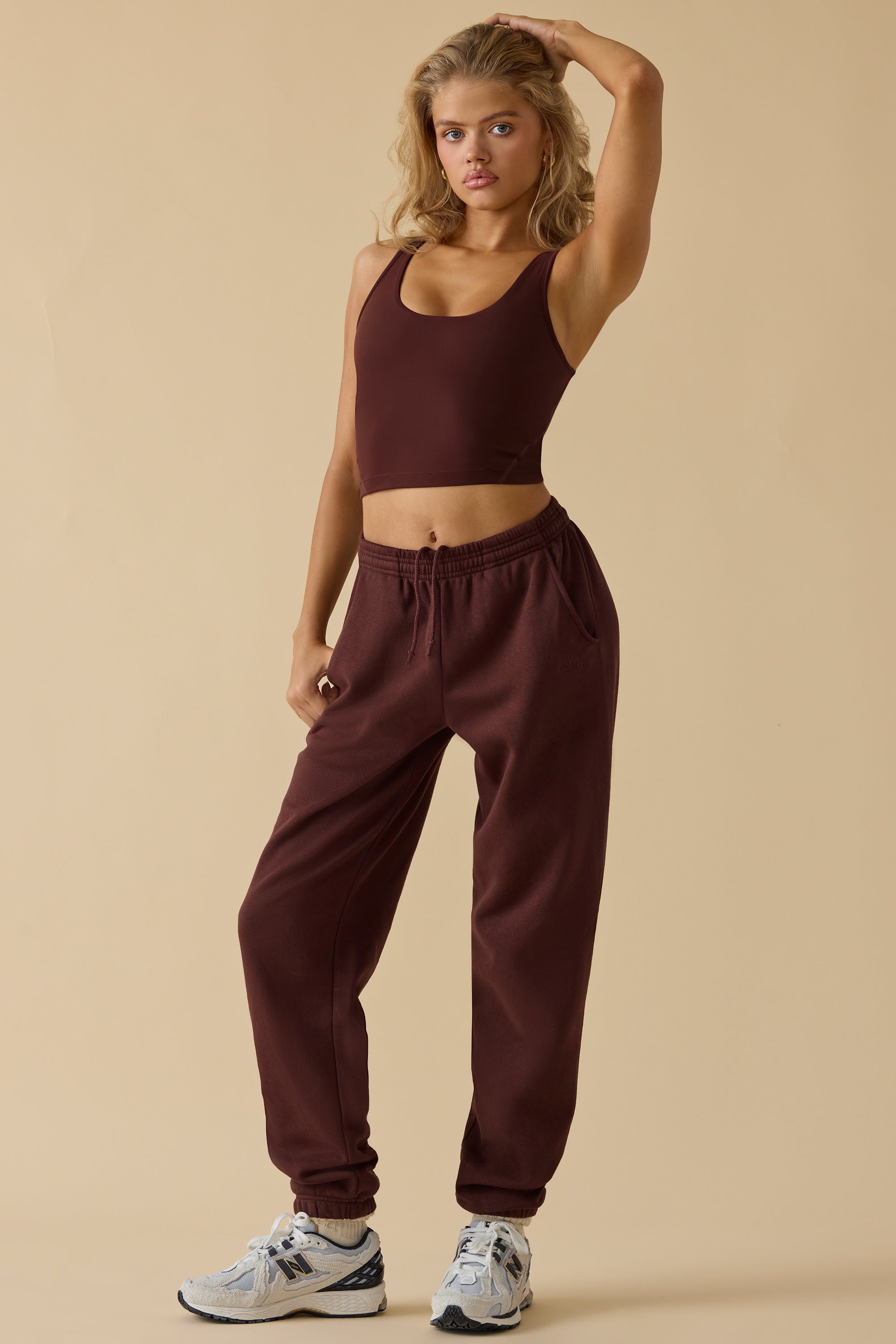 Petite Mid-Rise Joggers in Mahogany、mySite、solidvoid