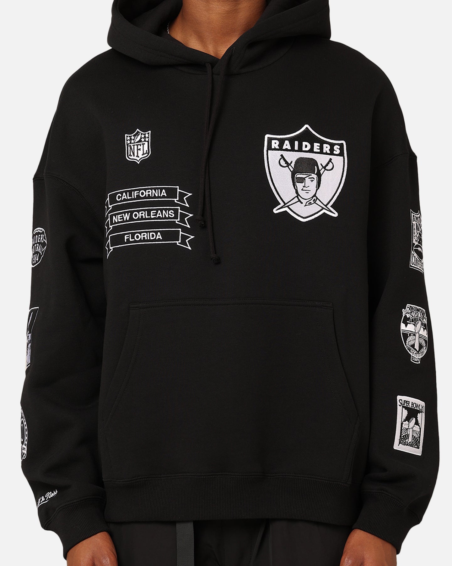 Mitchell & Ness Los Angeles Raiders History Hoodie Faded Black、mySite、zt4zffjzw