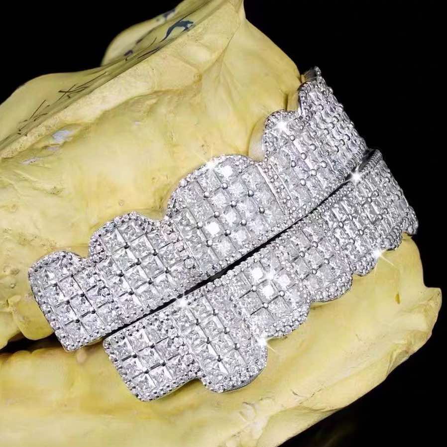 Prong Set Princess Cut Moissanite Diamond Grillz、mySite、hinf8tx79