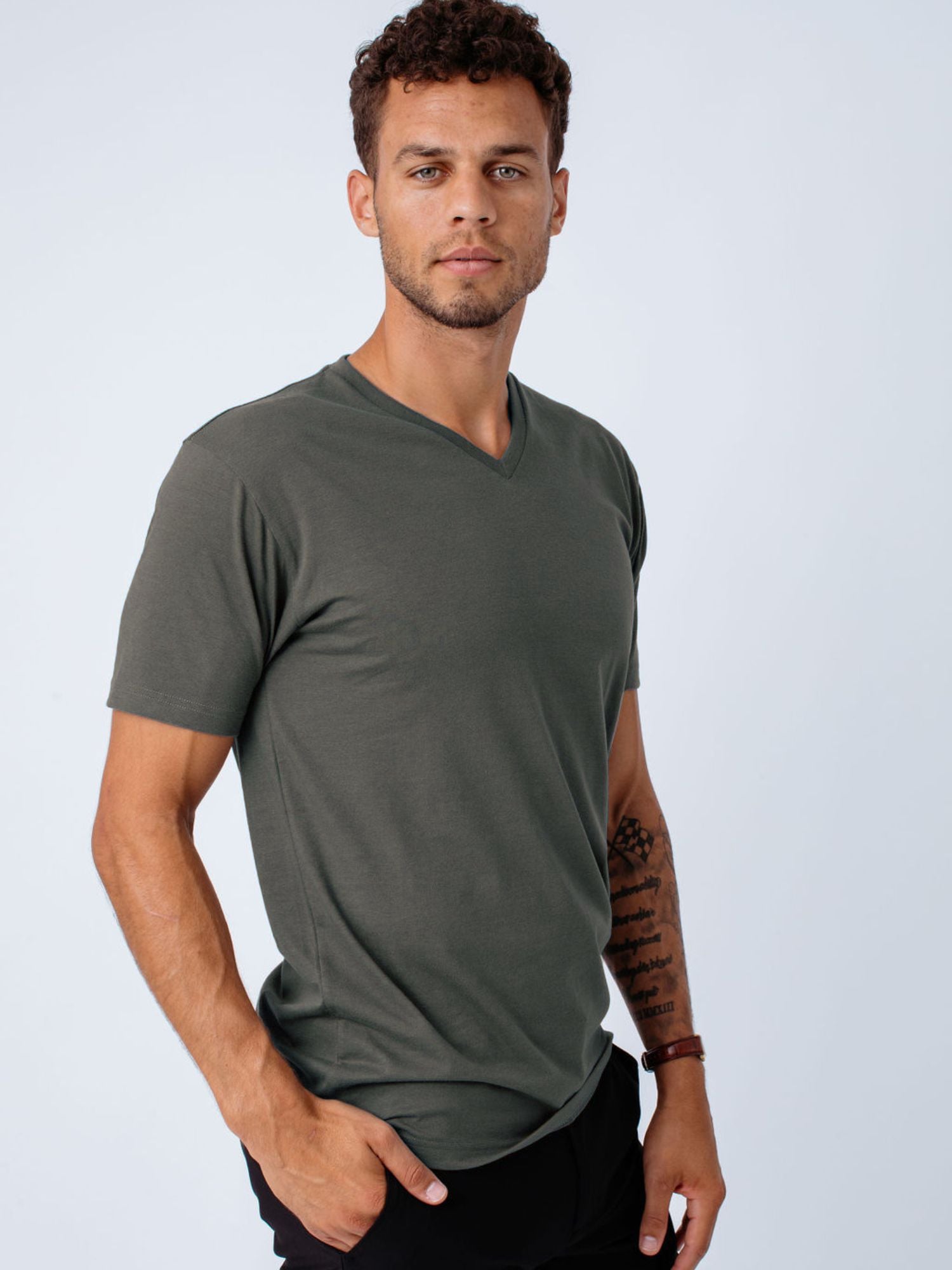  Stone Green V-Neck FINAL SALE、mySite、ghnorth