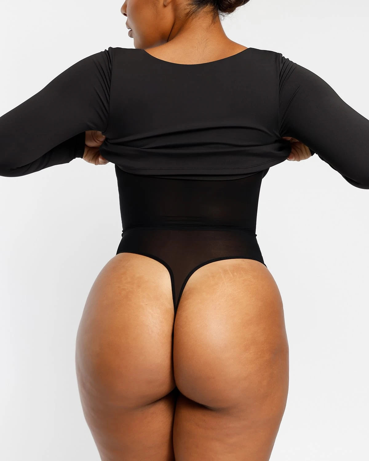 Built-In Shapewear 2-In-1 Scoop Long Sleeve Sculpt Top、mySite、bengalsvssteelers