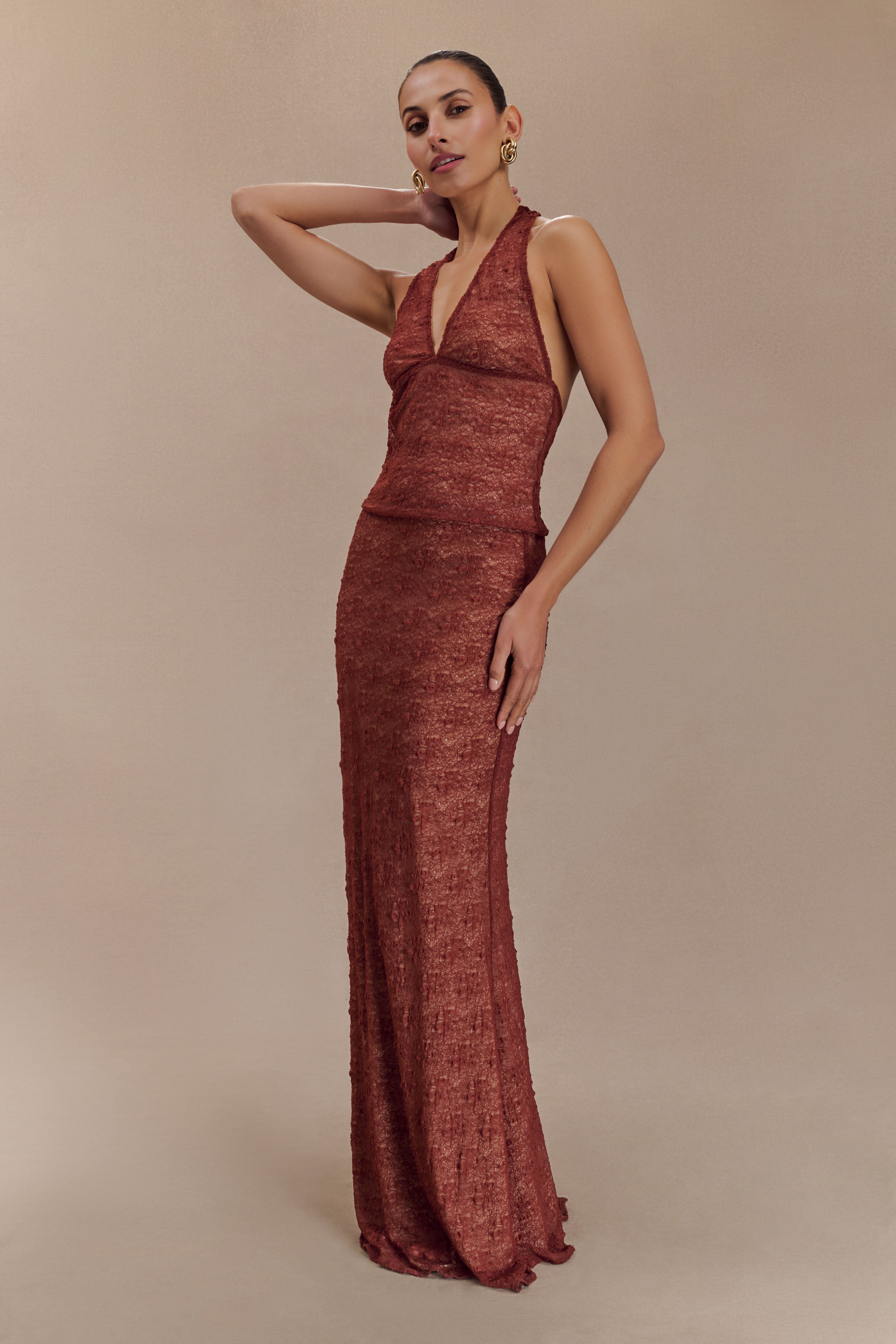 Robyn Sheer Lace Maxi Skirt - Chilli、mySite、solidvoid