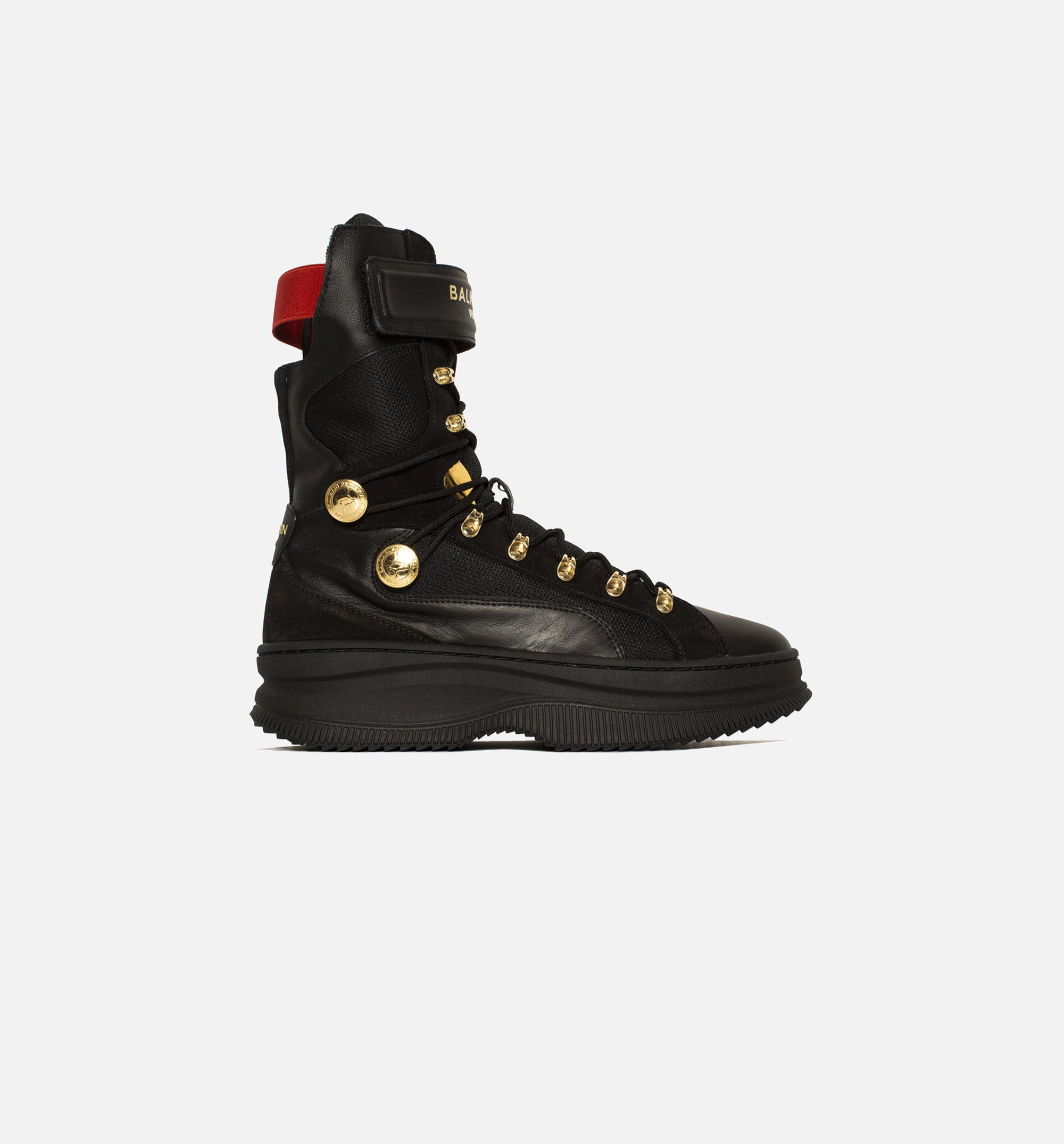 Balmain X Puma Deva Womens Lifestyle Boots - Black/Gold-Red、mySite、dreamappss