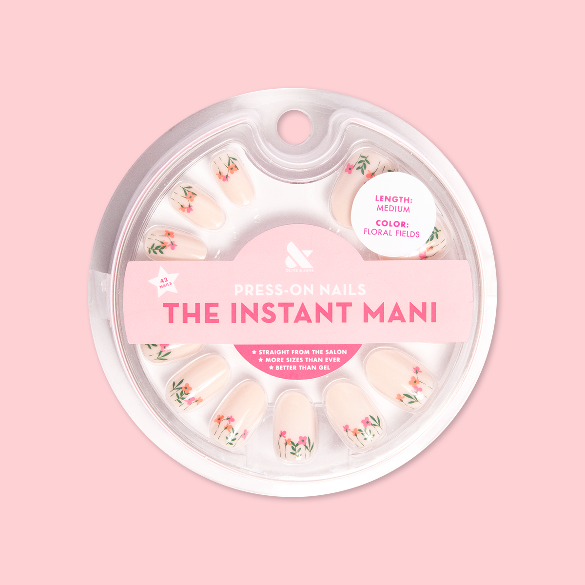 Floral Fields - Press-On | Medium | Oval - Part of Set、mySite、solidvoid