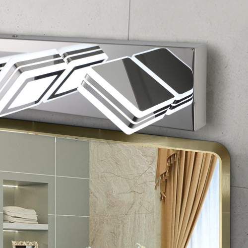 34" Modern 5-Light LED Vanity Light - Sleek Bathroom Wall Fixture, Iron & Acrylic, Dimmable & Energy-Efficient, Ideal for Mirror Lighting、、eastwooduniform