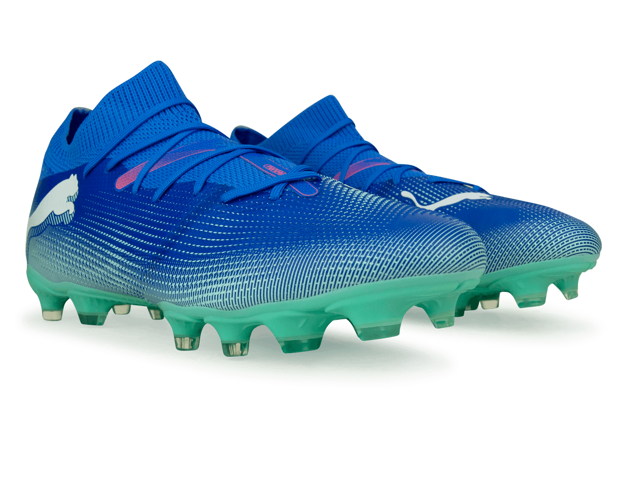 PUMA Men's Future 7 Match FG/AG Bluemazing/White、mySite、noshort