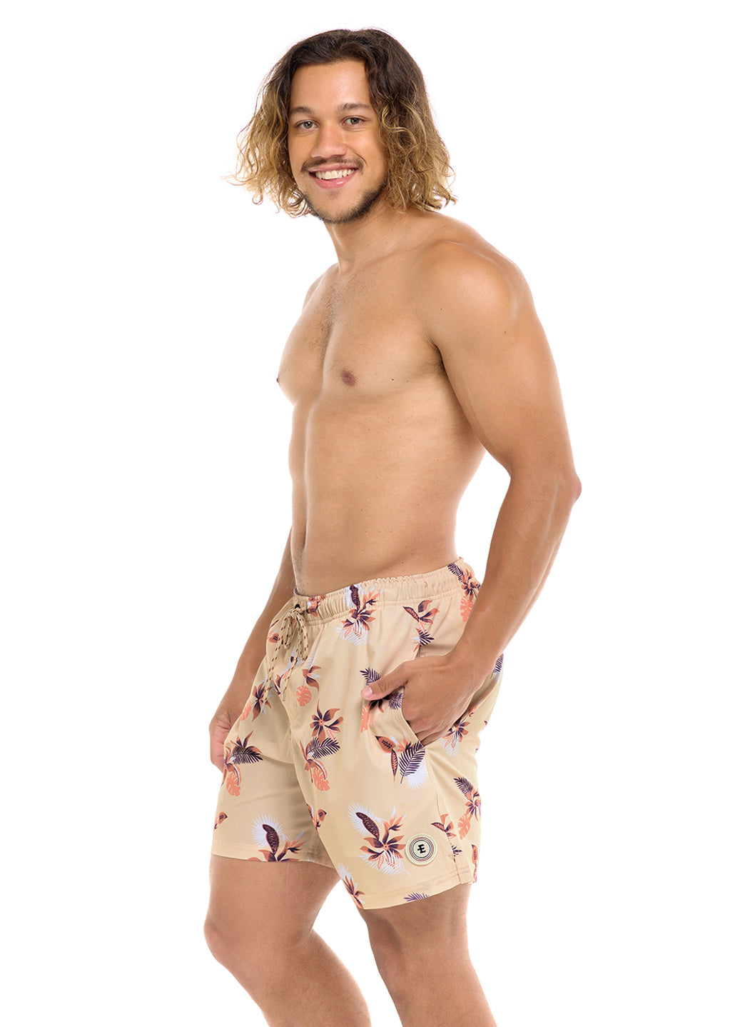 Eidon Men's 17 I'm Leafing Volley Swim Trunks、mySite、noshort