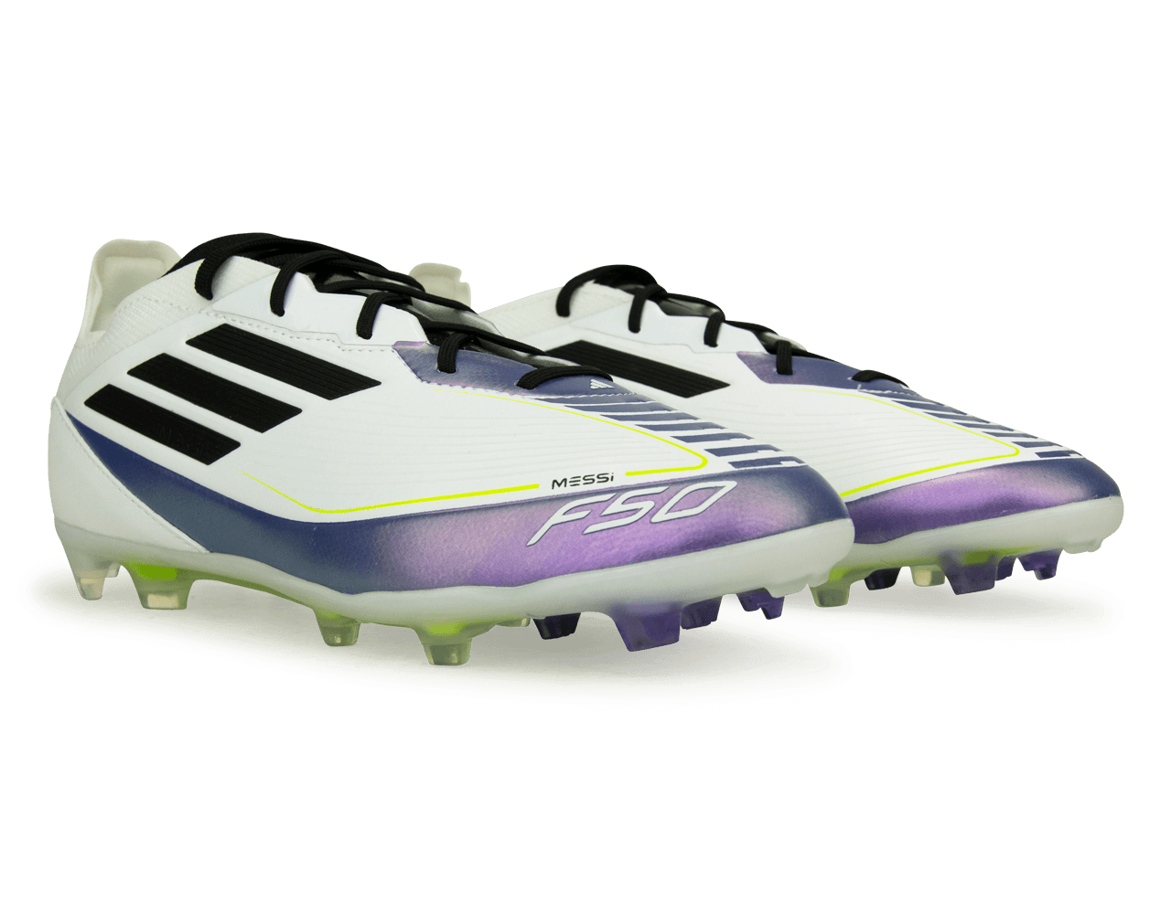 adidas Kids F50 Pro Messi FG White/Black/Purple、mySite、noshort