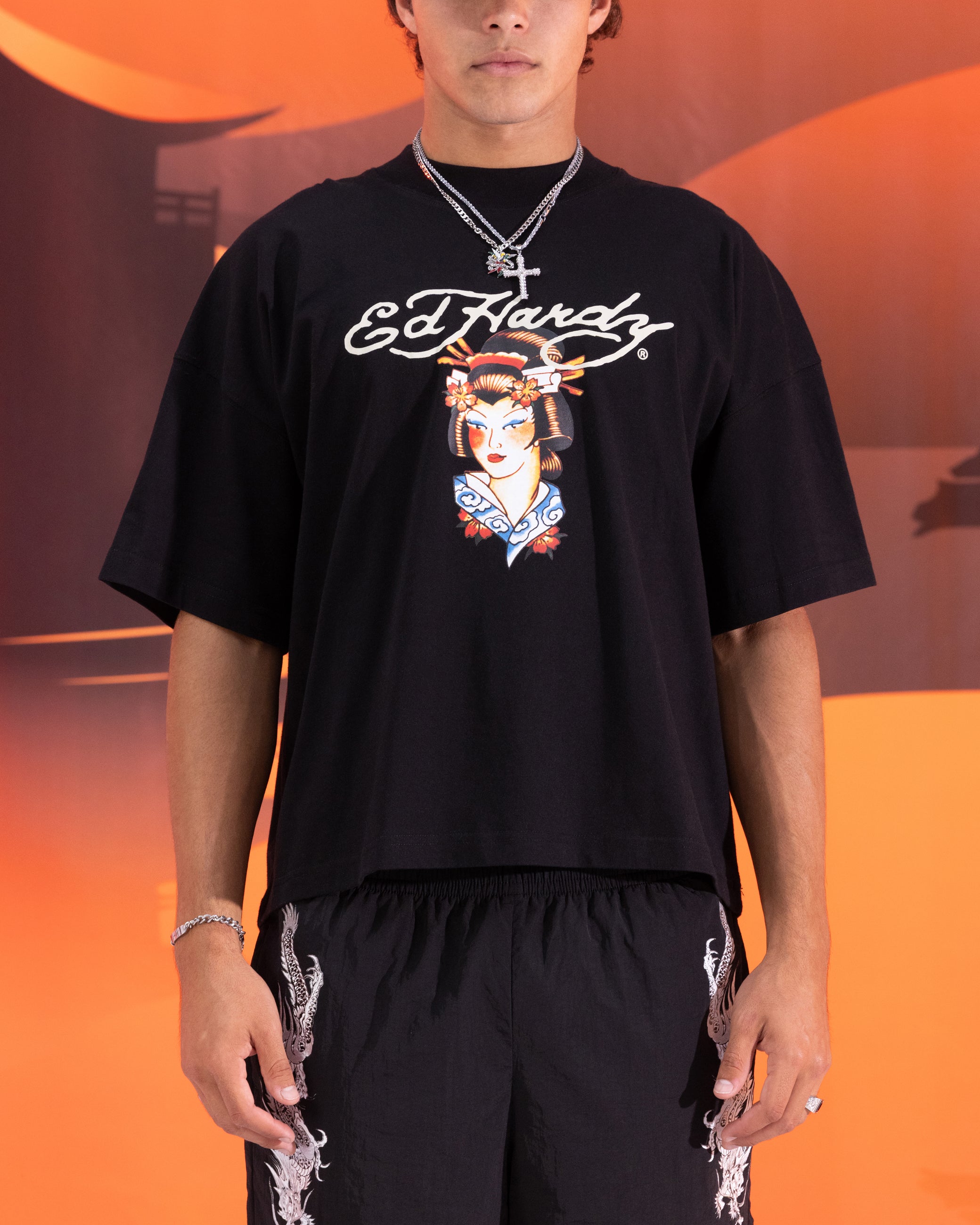 Ed Hardy Geisha T-Shirt Black、mySite、zt4zffjzw