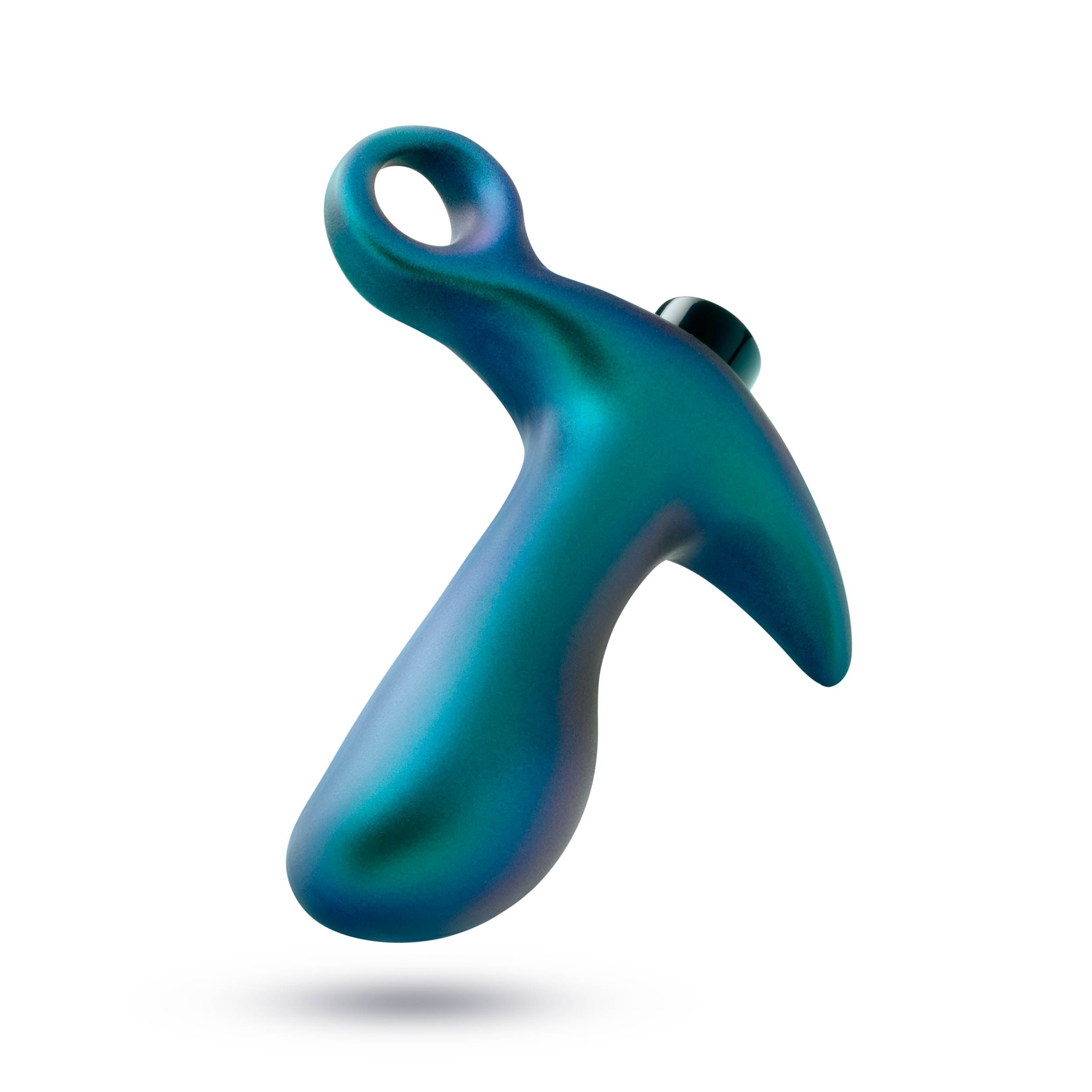 Anal Adventures Matrix By Blush® | Teleportation Plug: Curved For Prostate Massaging With Finger Loop in Lunar Blue | With Stayput™ Technology & AnchorTech™ Base、mySite、bottomscart