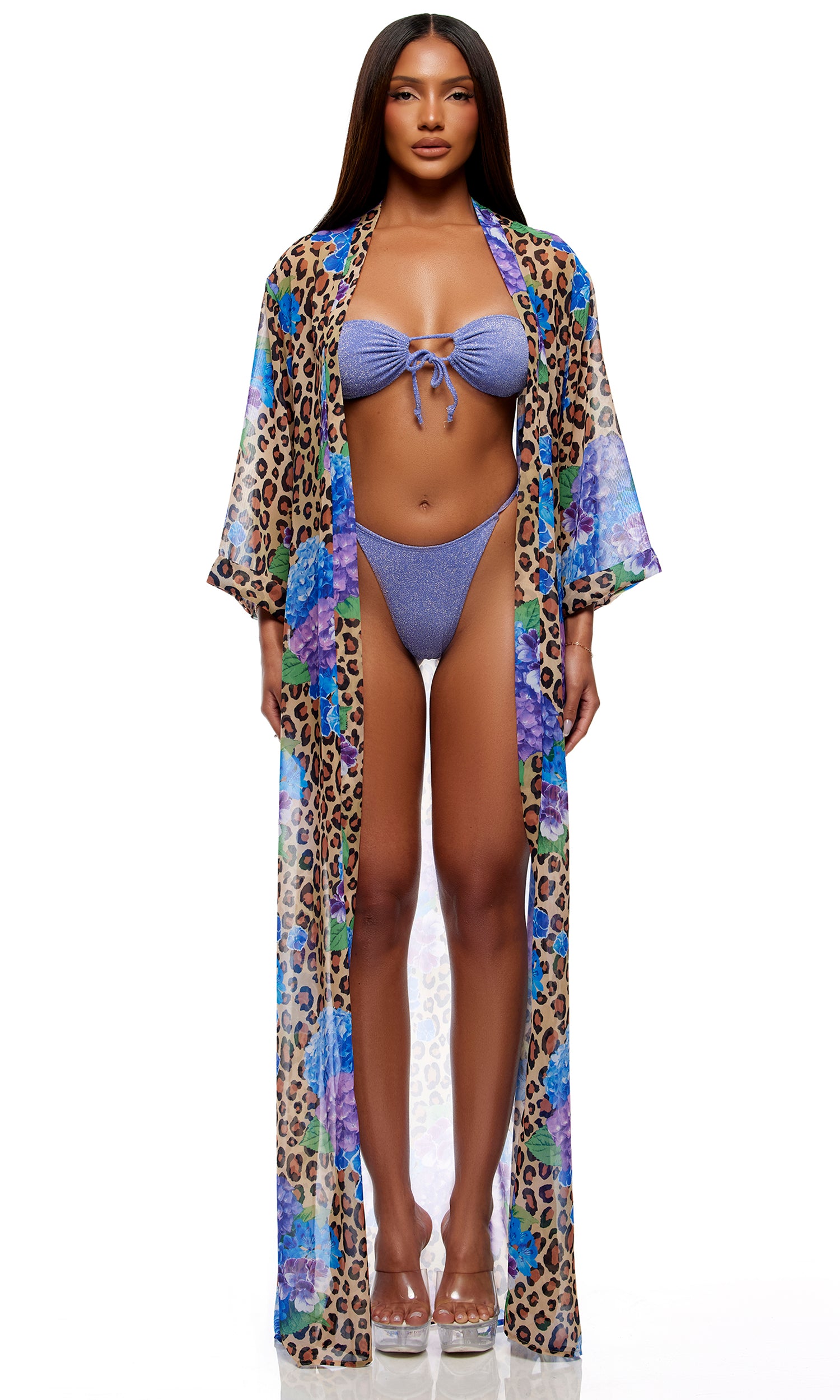 Termoli Mesh Pool Kimono - Cheetah Blue、mySite、bengalsvssteelers