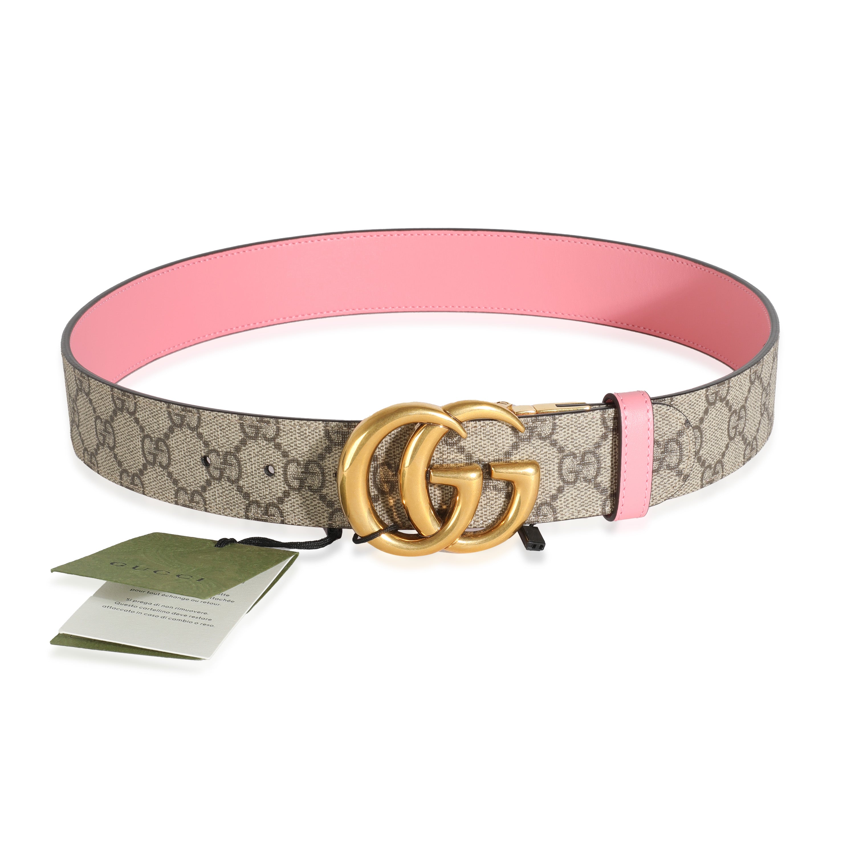 Pink Beige Supreme Canvas GG Marmont Reversible Belt 80/32、mySite、garagedoors4me