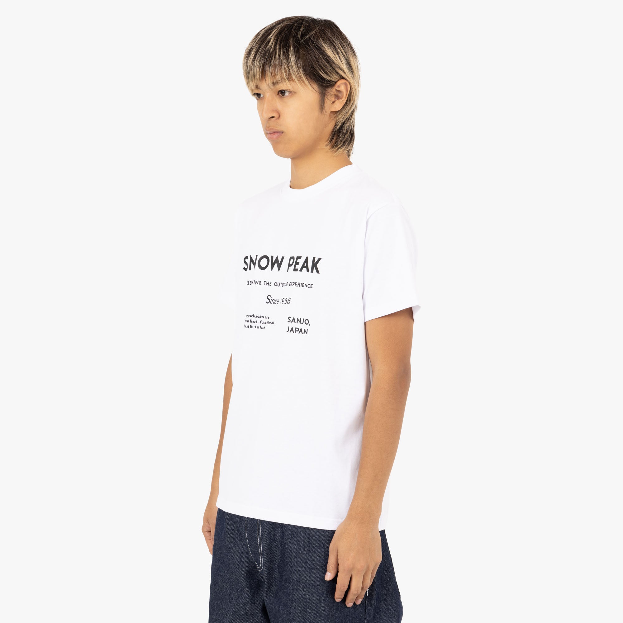  Snow Peak SP Typography T-Shirt / White、mySite、merchandisen