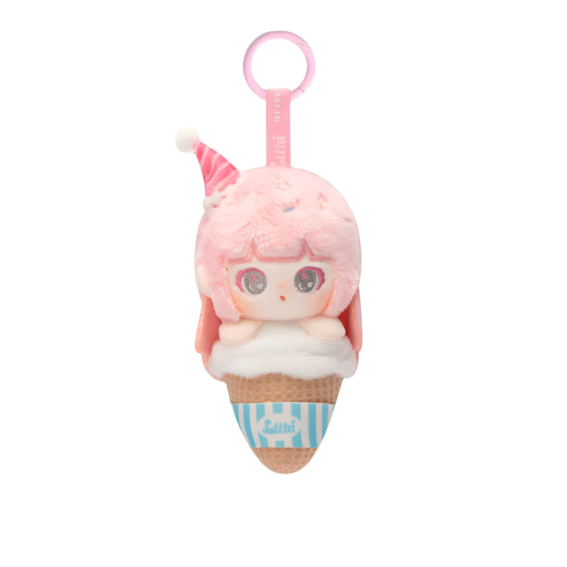  【NEW】TNTSPACE Liita Rainbow Cone Series Plush Keychain、mySite、greenlandpopulation