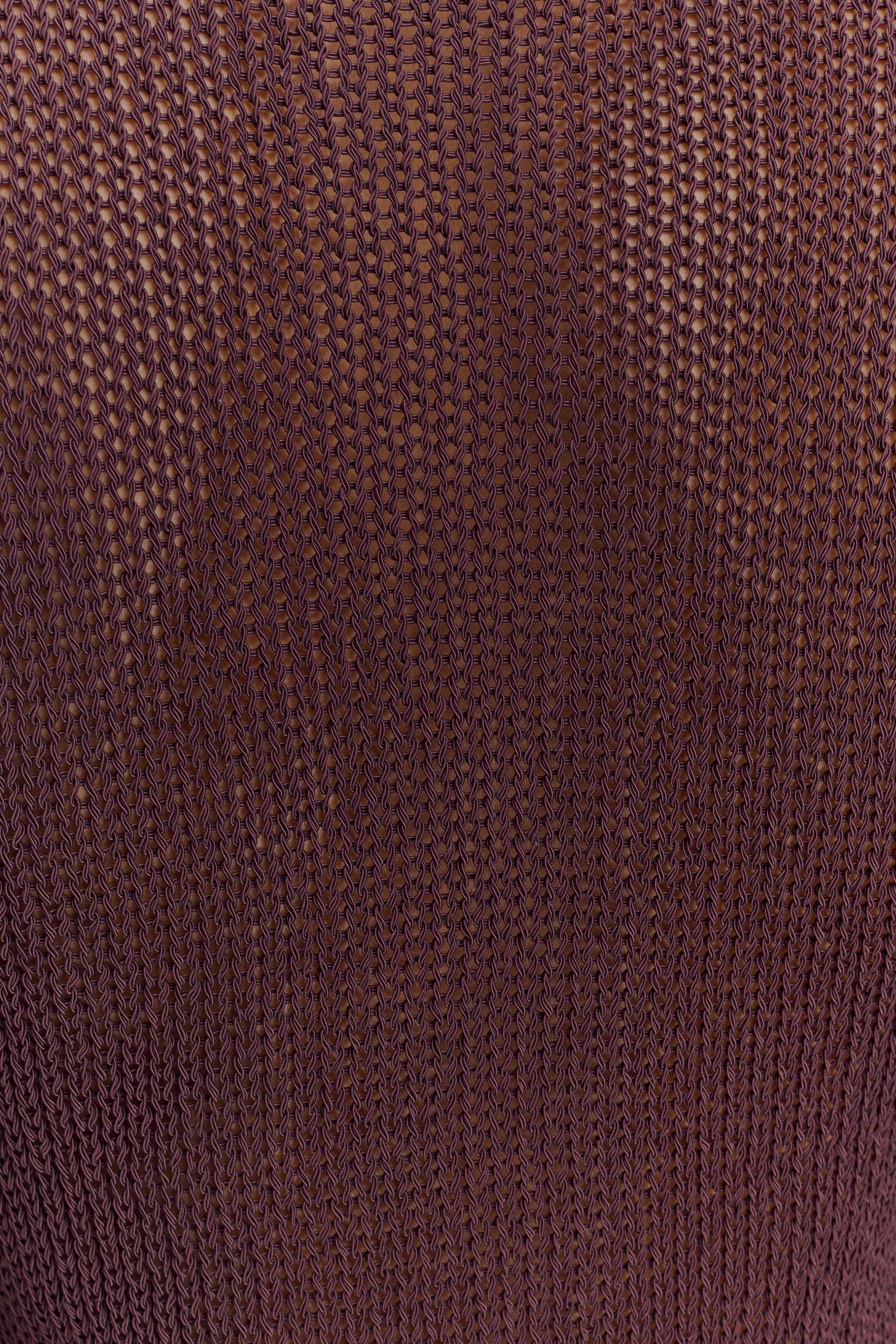 Isabella Long Sleeve Knit Top - Chocolate、mySite、solidvoid