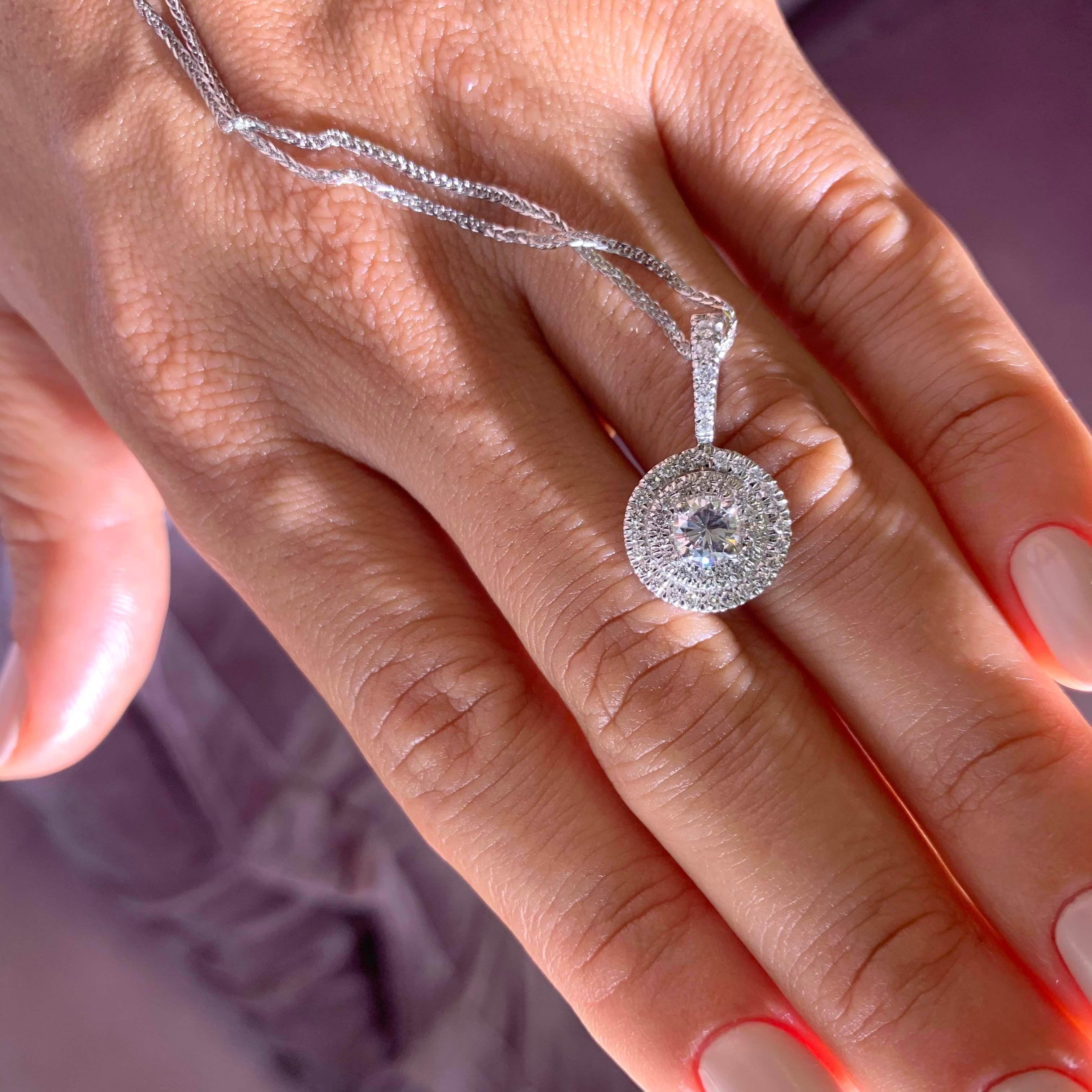 Averi Lab Grown Diamond Pendant -18K White Gold、mySite、hinf8tx79