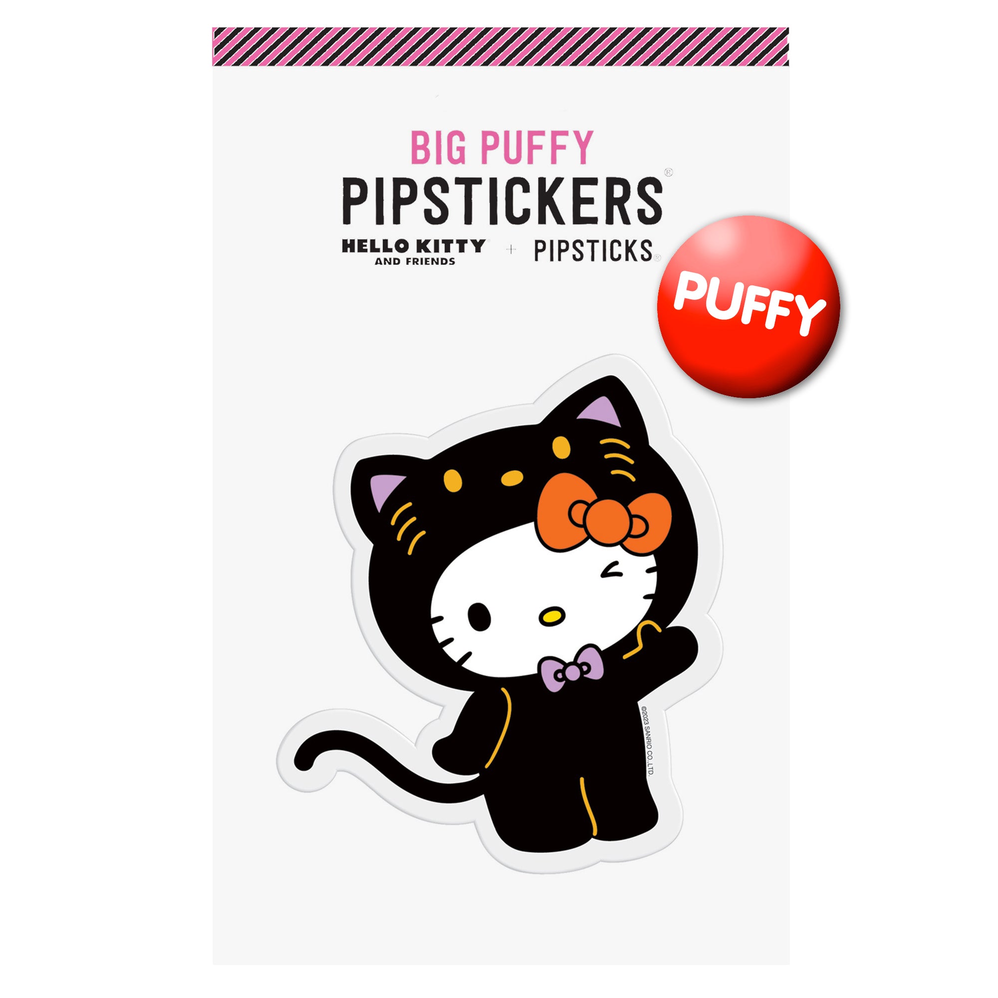  Big Puffy Hello Kitty Black Cat Sticker、mySite、ghnorth