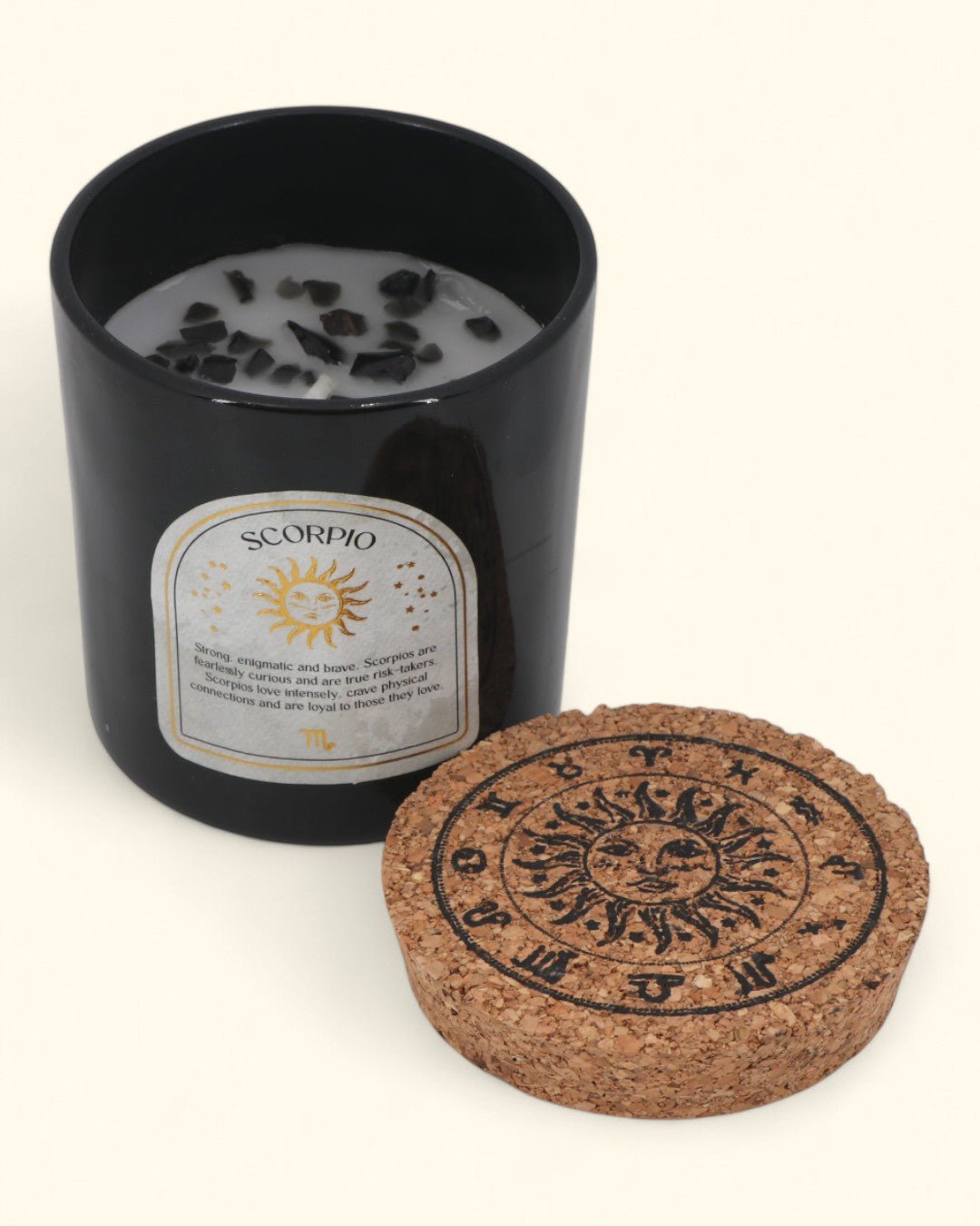 Scorpio Zodiac Candle & Crystal Tumblestone Set、mySite、topwebapps