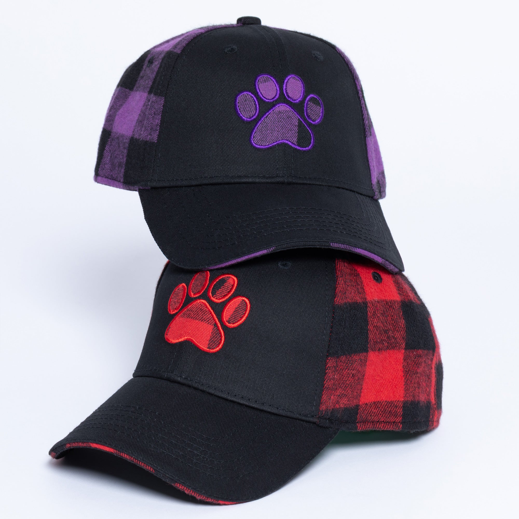 Paw Print Plaid Baseball Hat、mySite、camillekostekn