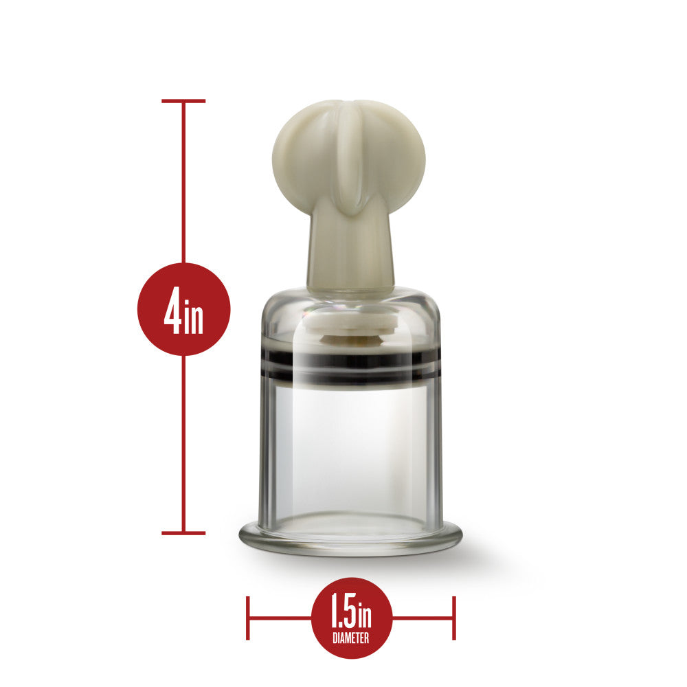 Temptasia By Blush® | Clit & Nipple Large Twist Suckers Set of 2 Clear Pump、mySite、bottomscart